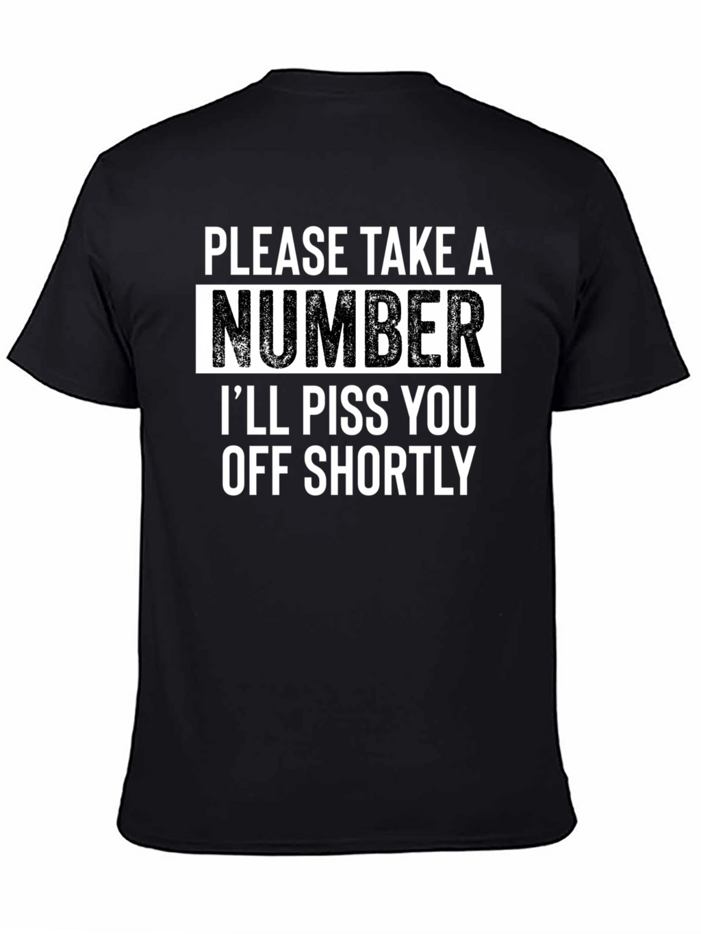 Sarcastic Humor T-Shirt - Please Take A Number
