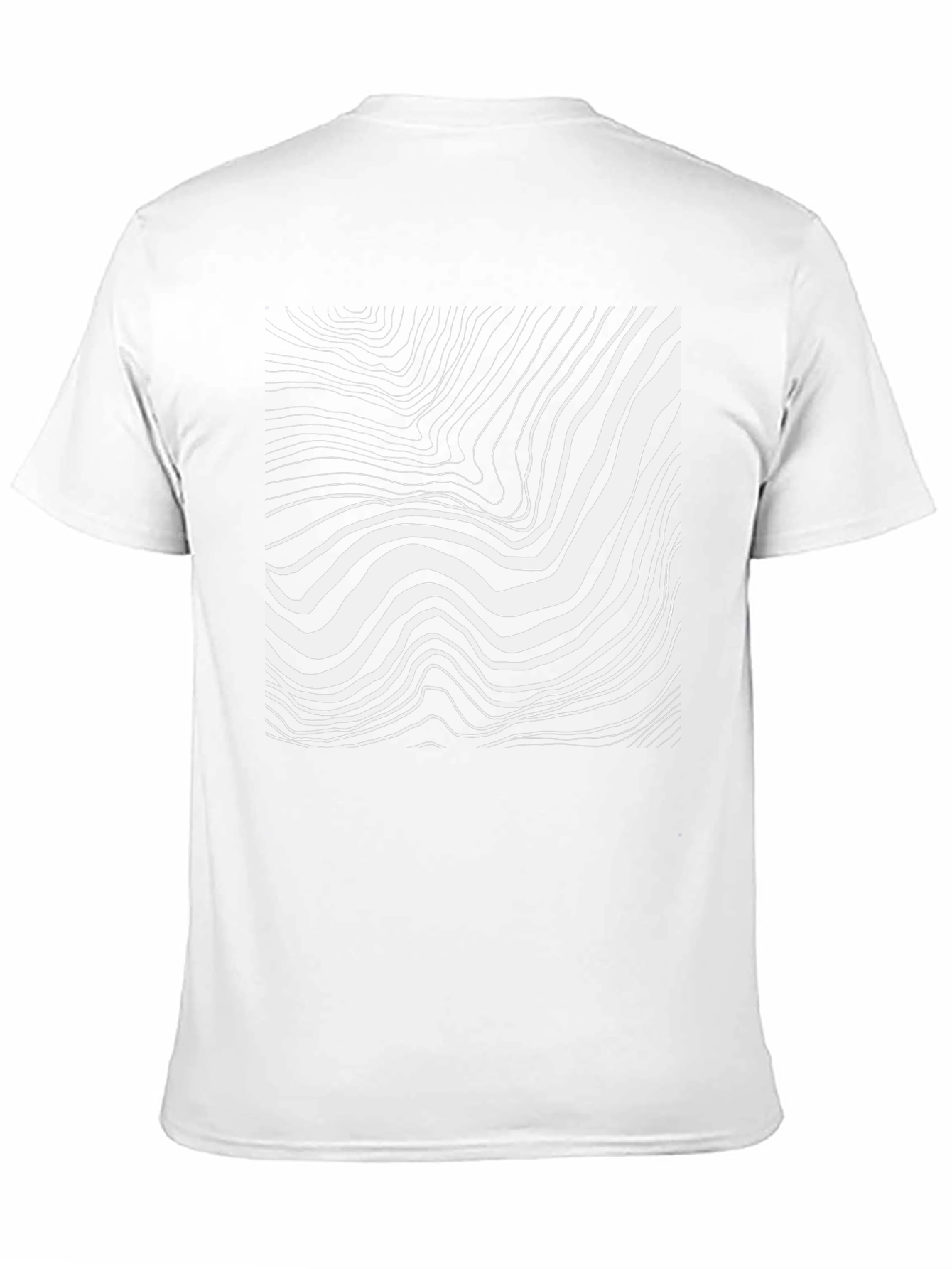 Abstract Wave Graphic Black Tee