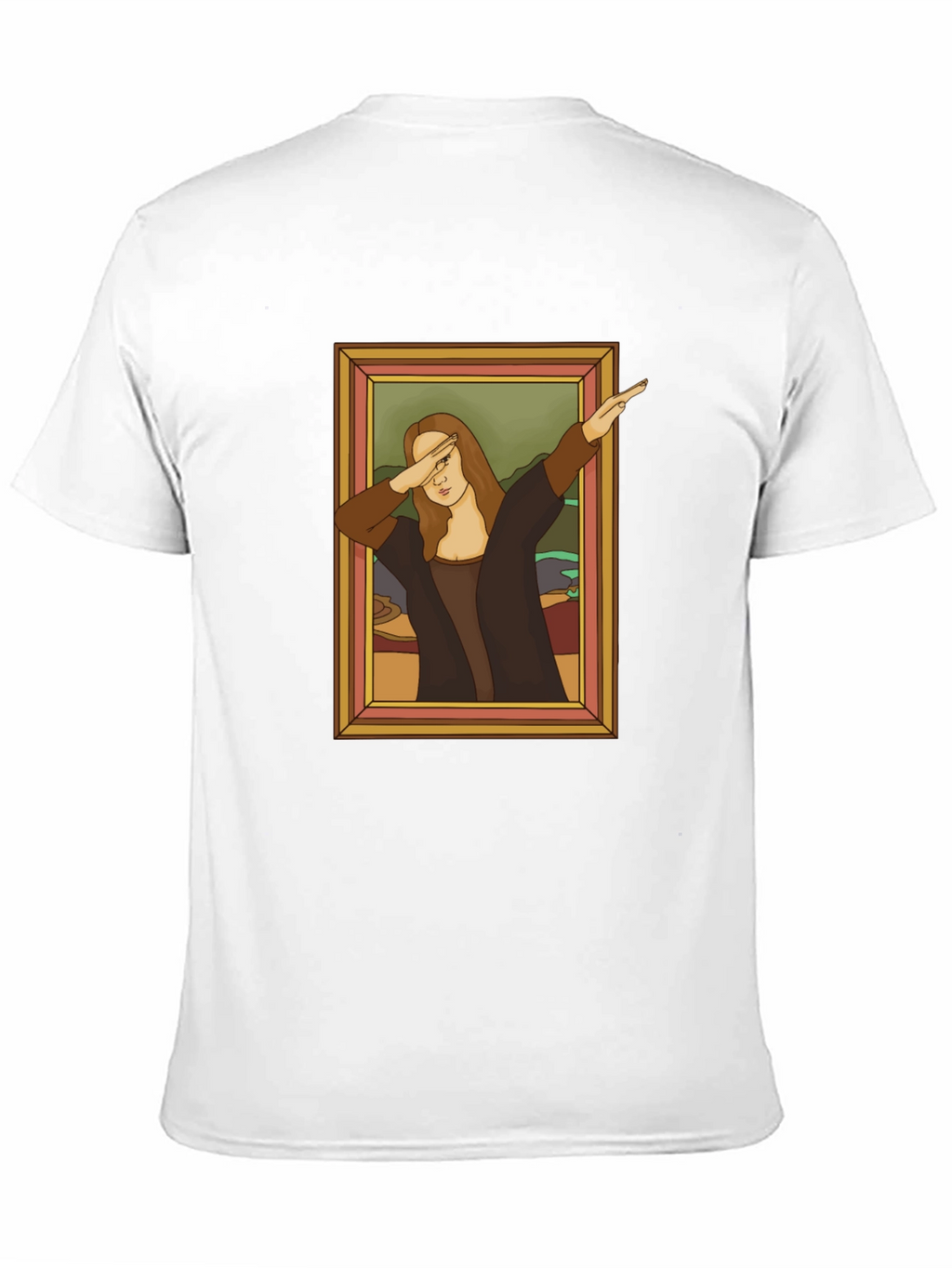 Dabbing Mona Lisa Graphic Tee - Funny Art Shirt