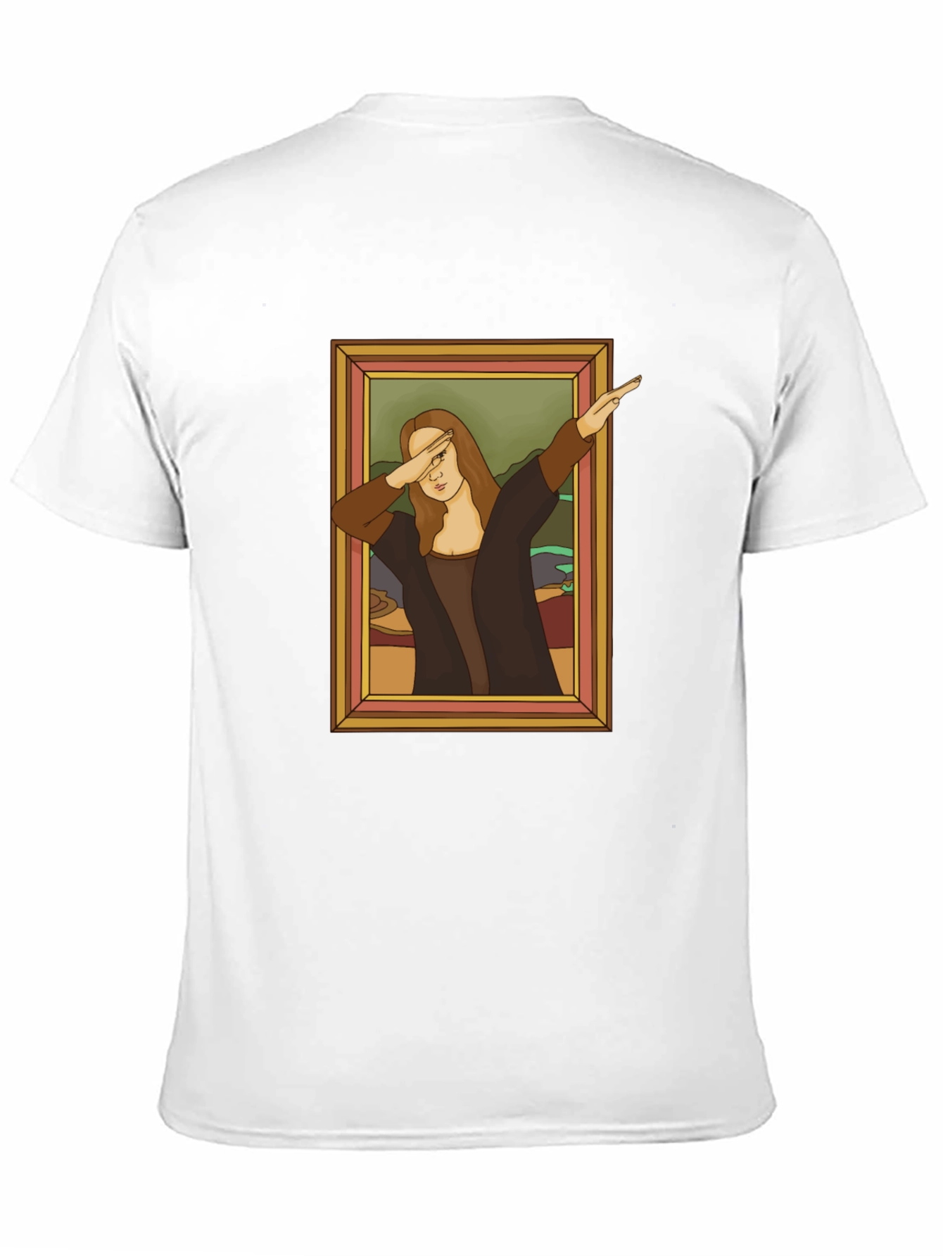 Dabbing Mona Lisa Graphic Tee - Funny Art Shirt