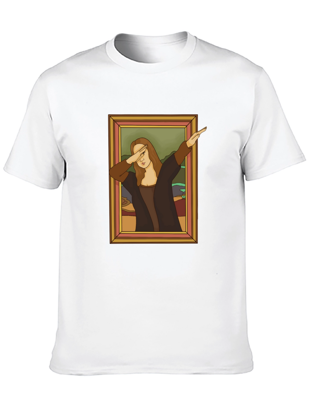 Dabbing Mona Lisa Graphic Tee - Funny Art Shirt