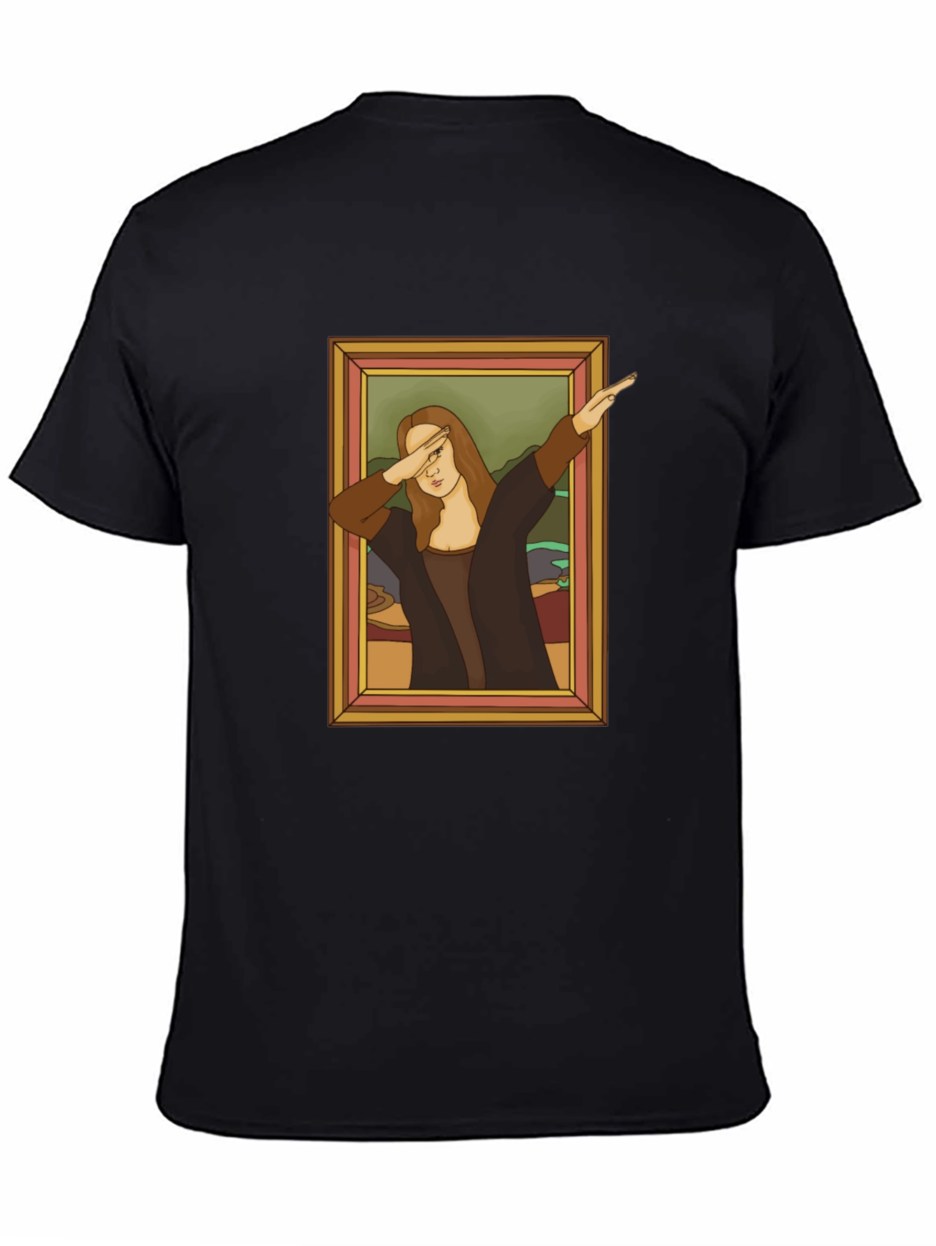 Dabbing Mona Lisa Graphic Tee - Funny Art Shirt