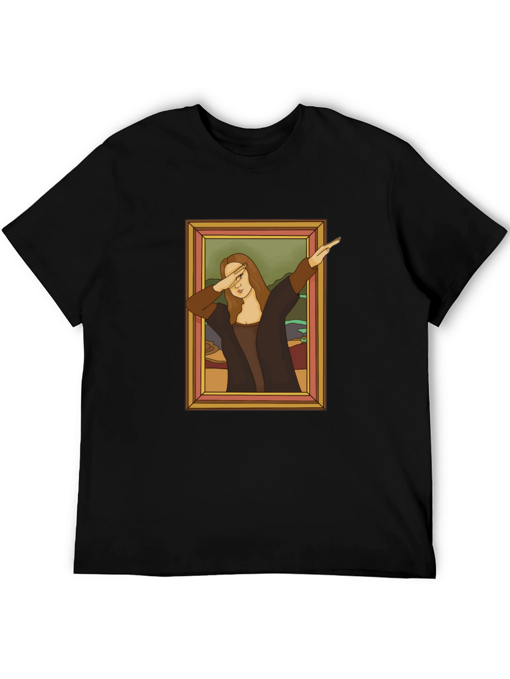 Dabbing Mona Lisa Graphic Tee - Funny Art Shirt