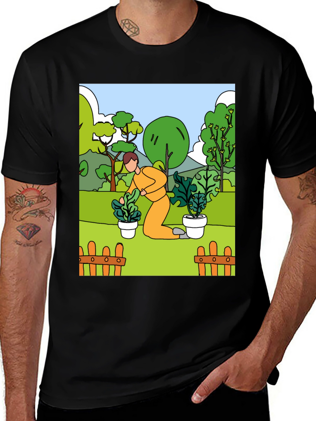 Gardening T-Shirt - Illustrated Graphic Tee