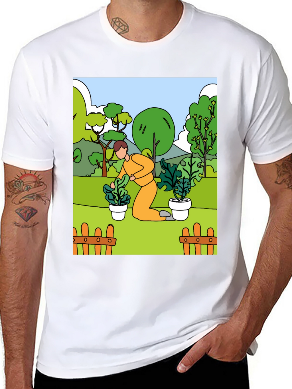 Gardening T-Shirt - Illustrated Graphic Tee