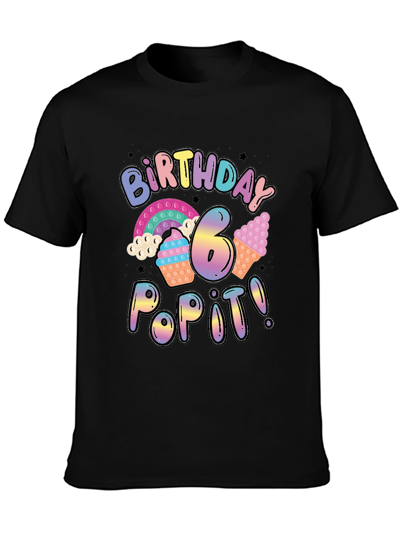Birthday Pop It T-Shirt - 6th Birthday