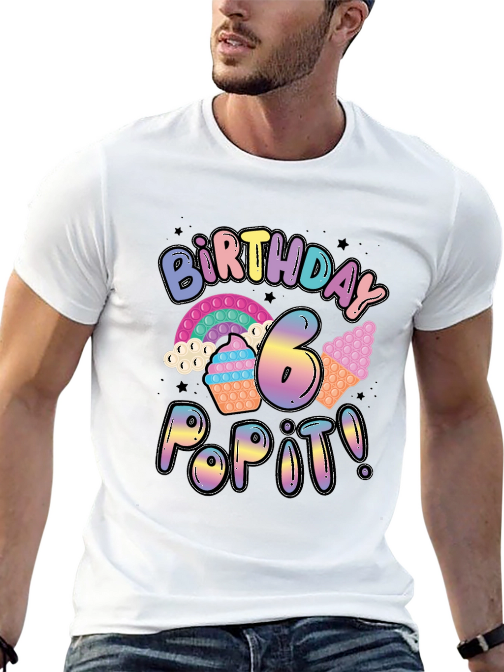 Birthday Pop It T-Shirt - 6th Birthday
