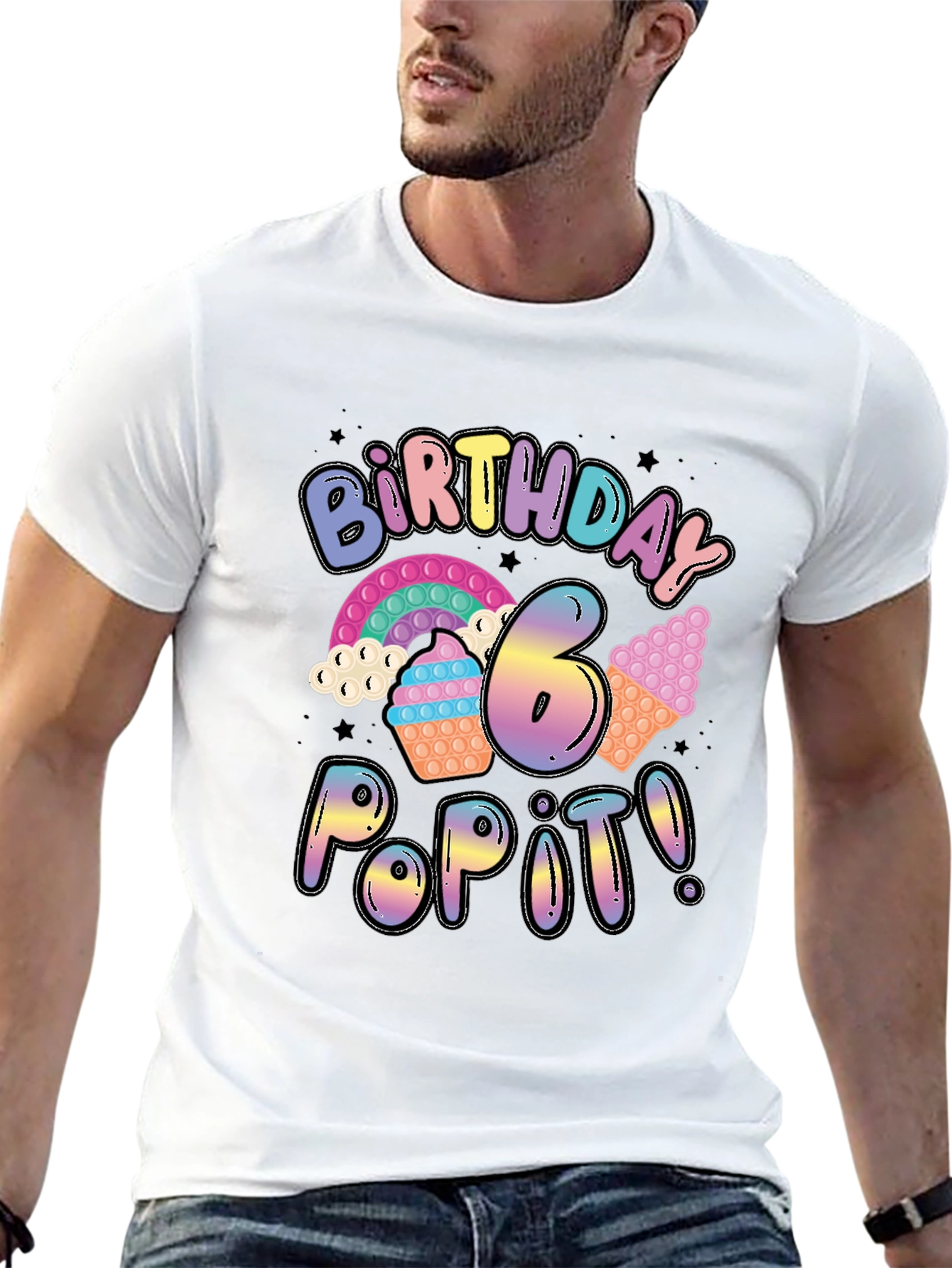 Birthday Pop It T-Shirt - 6th Birthday