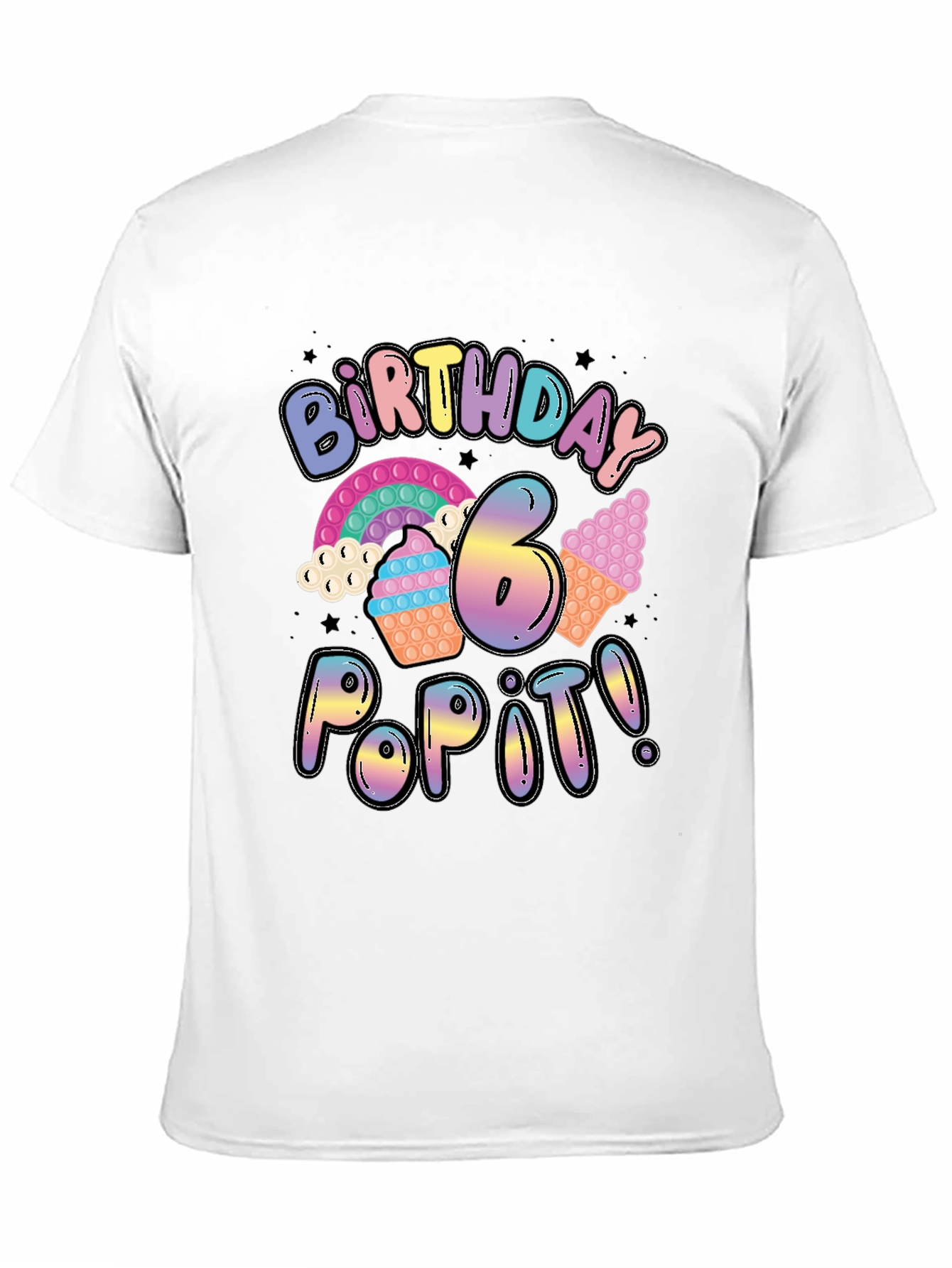 Birthday Pop It T-Shirt - 6th Birthday