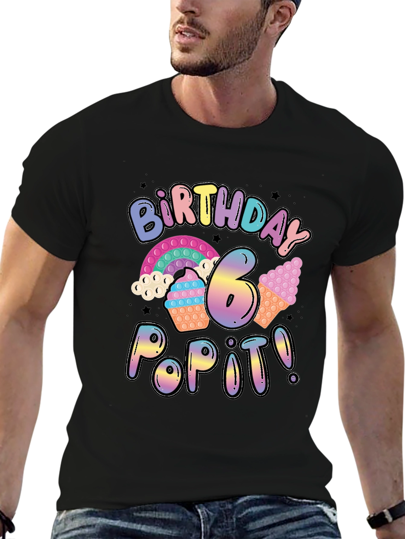 Birthday Pop It T-Shirt - 6th Birthday