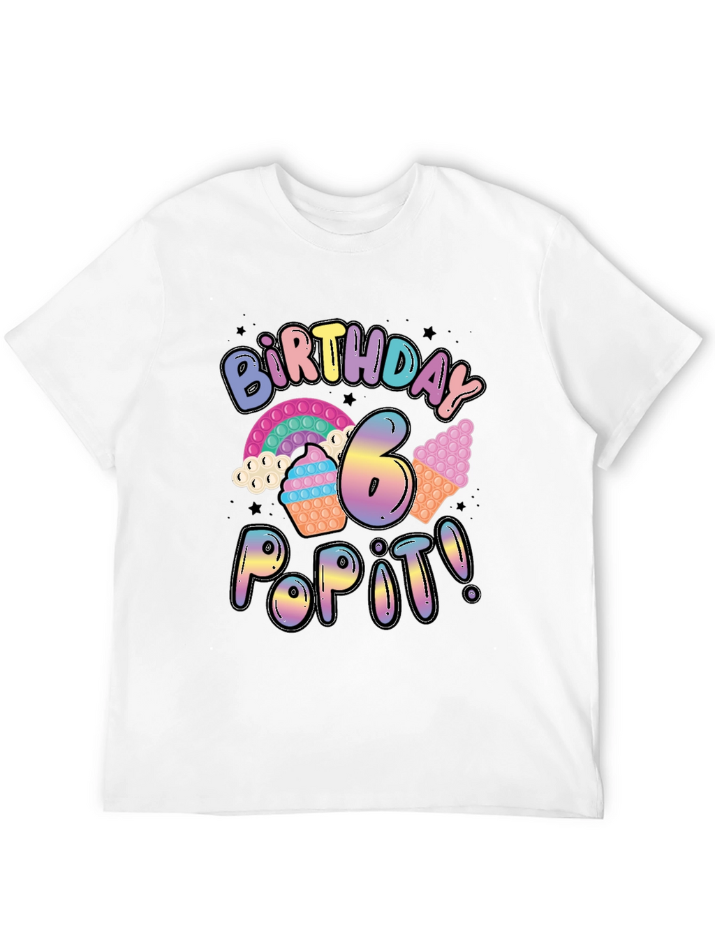 Birthday Pop It T-Shirt - 6th Birthday