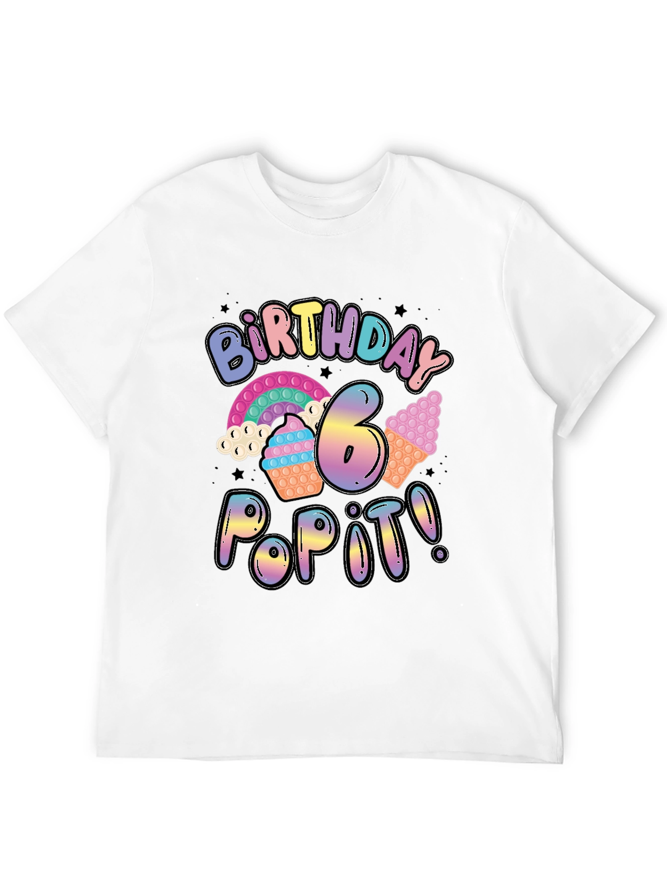 Birthday Pop It T-Shirt - 6th Birthday