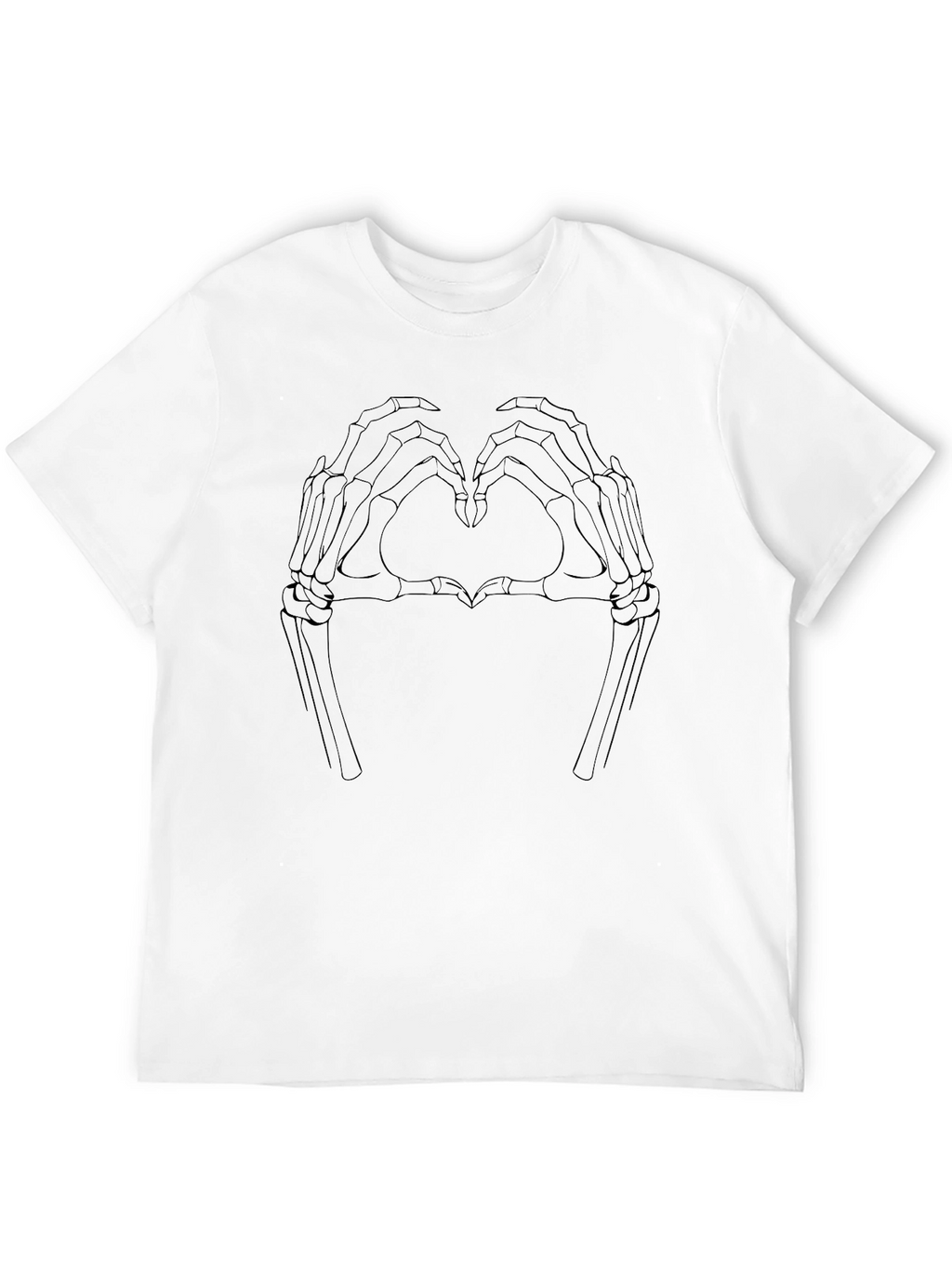 Skeleton Hand Heart Graphic Tee