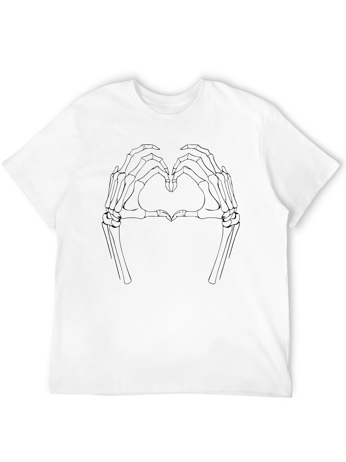 Skeleton Hand Heart Graphic Tee