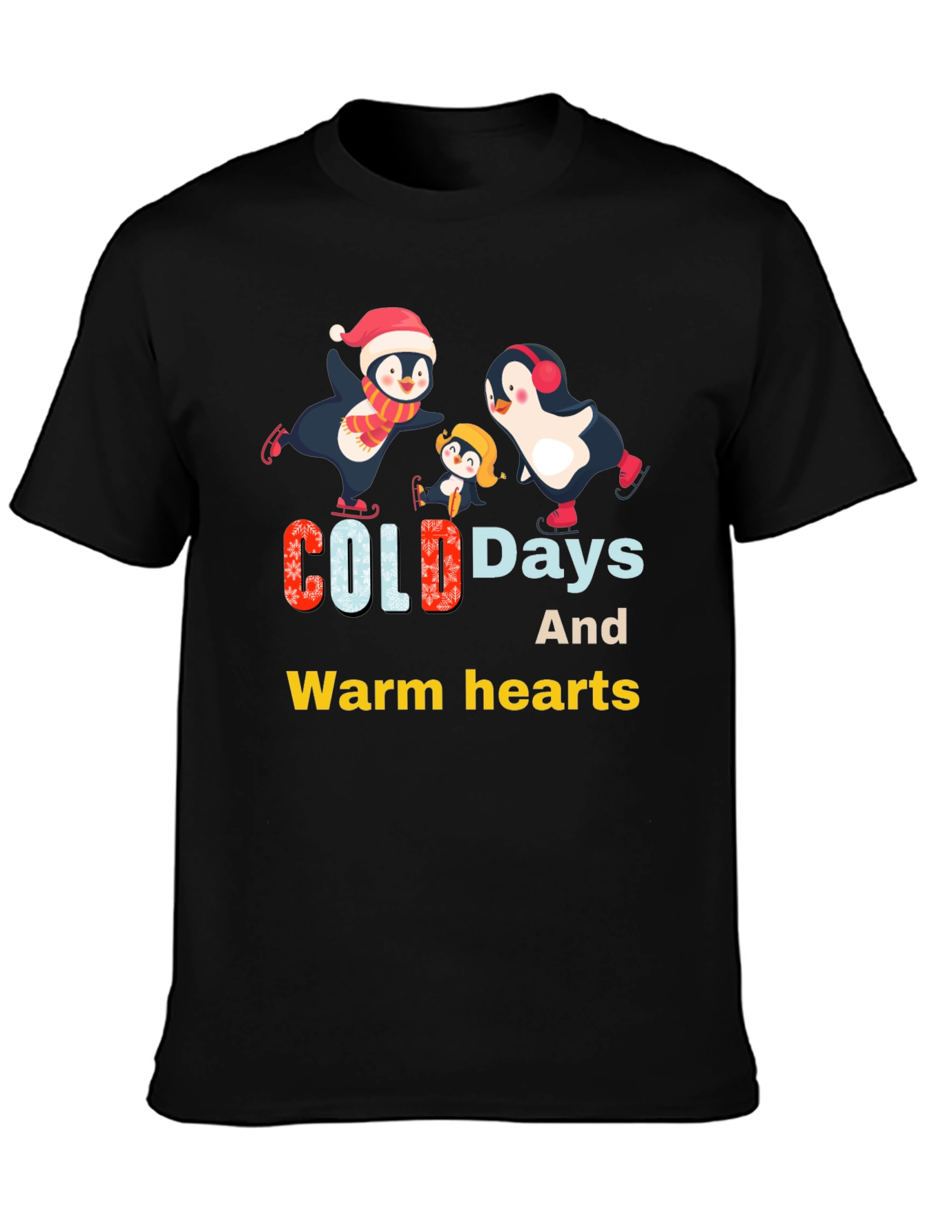 Penguin Family Winter T-Shirt