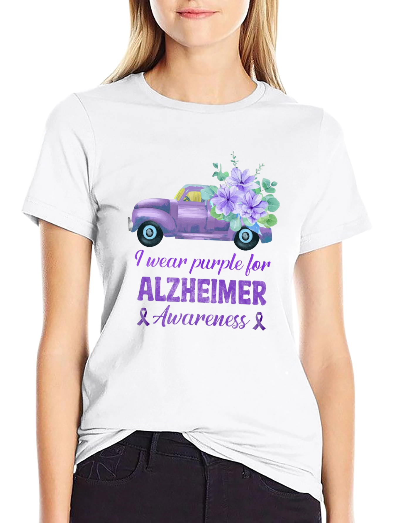Purple Alzheimers Awareness T-Shirt