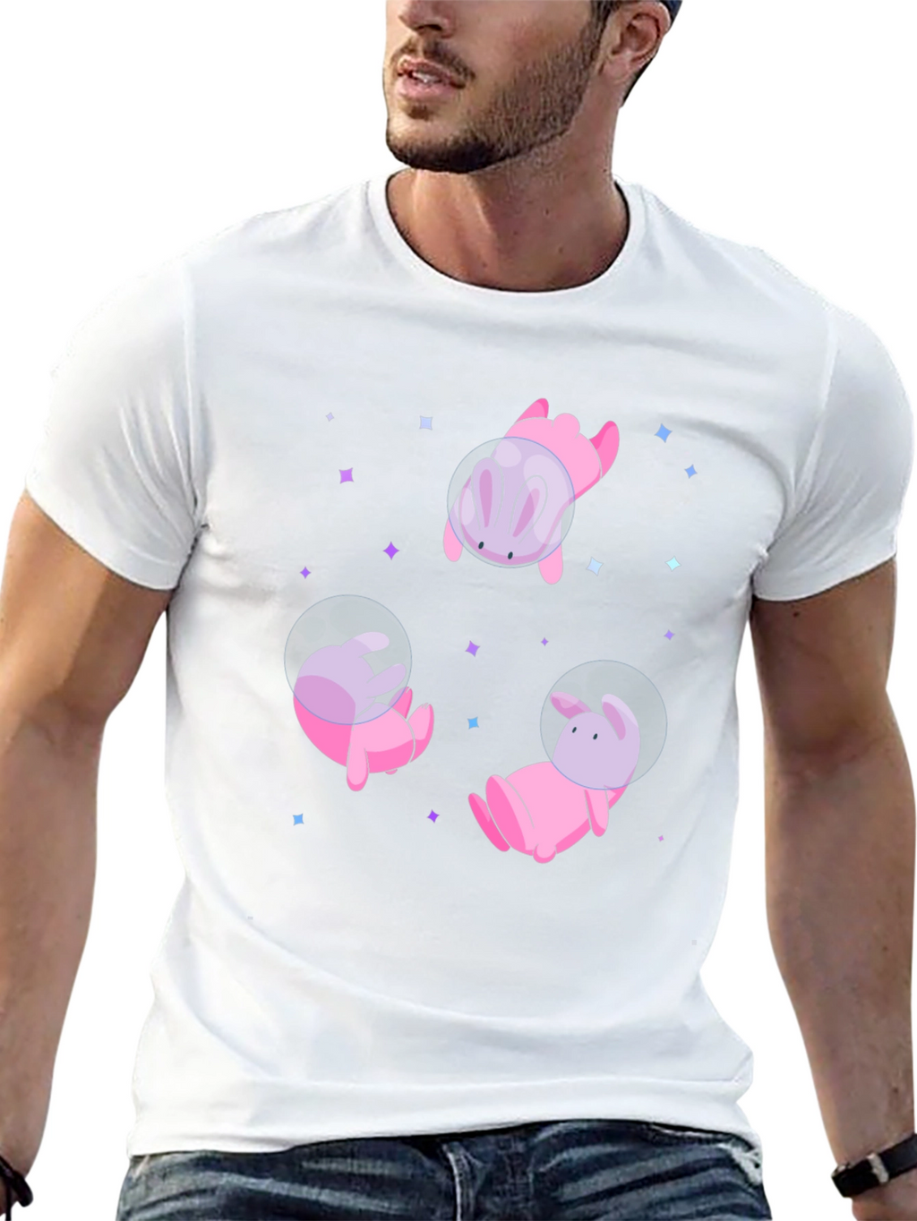 Cosmic Bunny T-Shirt - Black