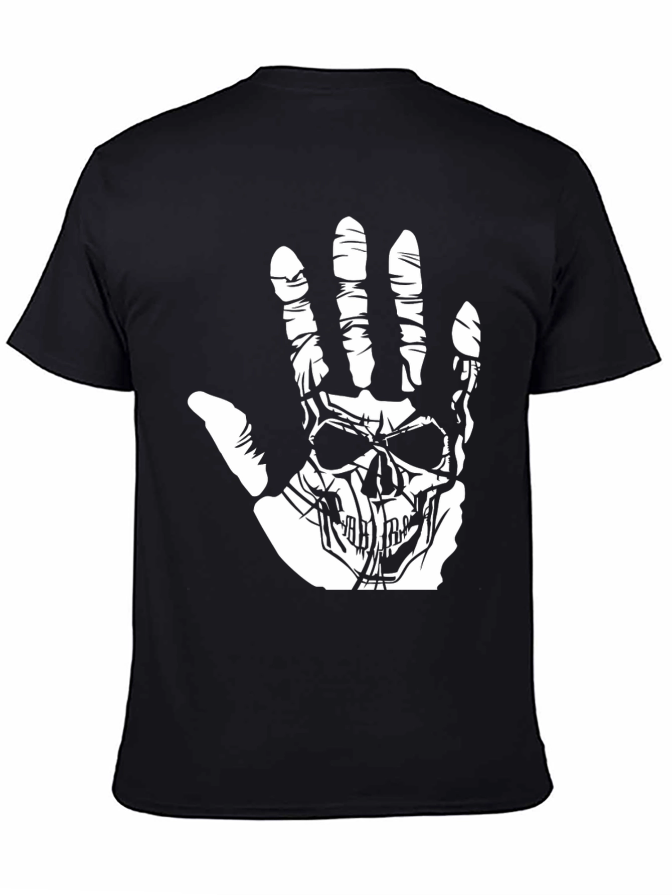 Skull Hand Graphic Black T-Shirt