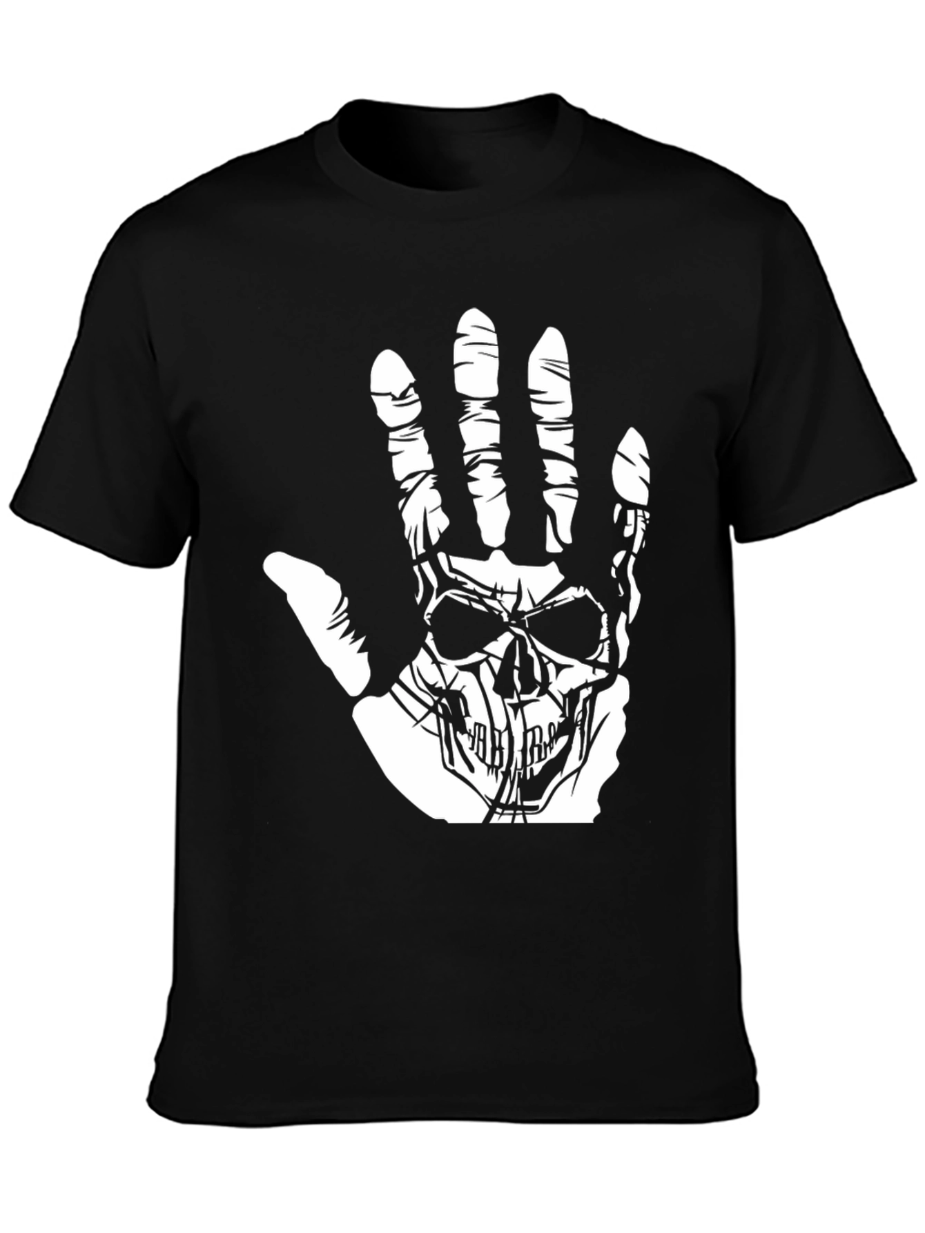 Skull Hand Graphic Black T-Shirt