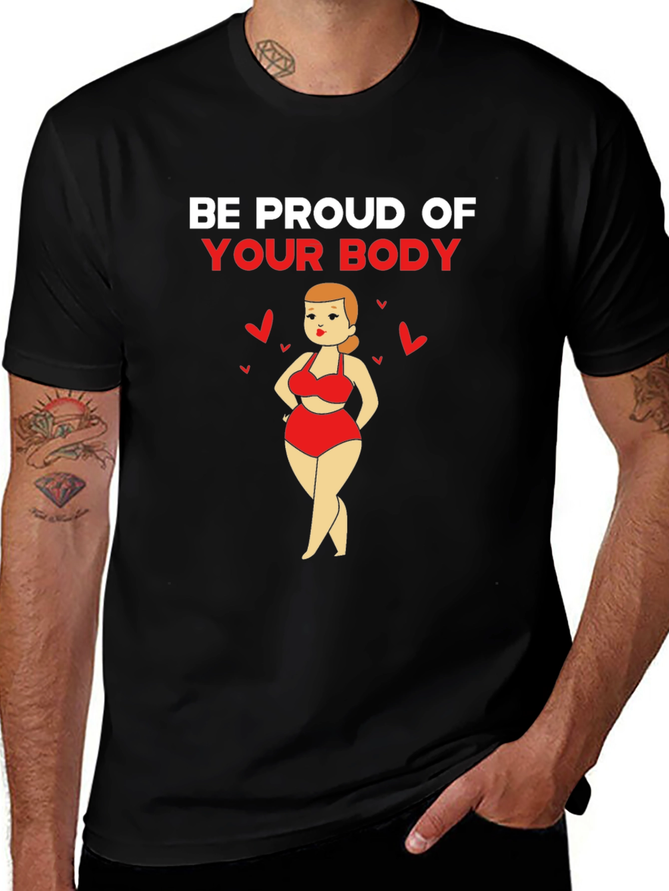 Be Proud Body Positive Graphic Tee