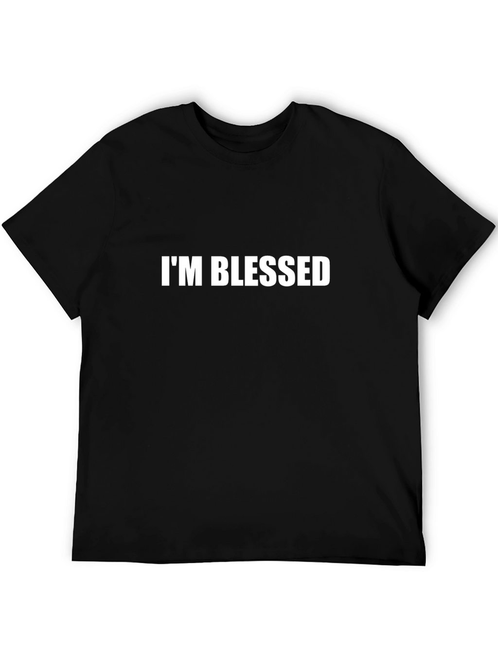 Im Blessed Graphic Tee - Black Cotton Comfort