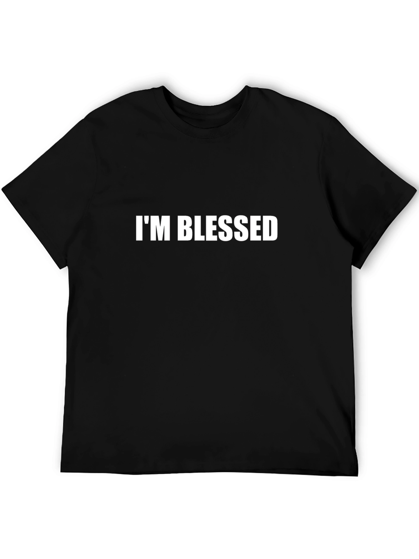 Im Blessed Graphic Tee - Black Cotton Comfort