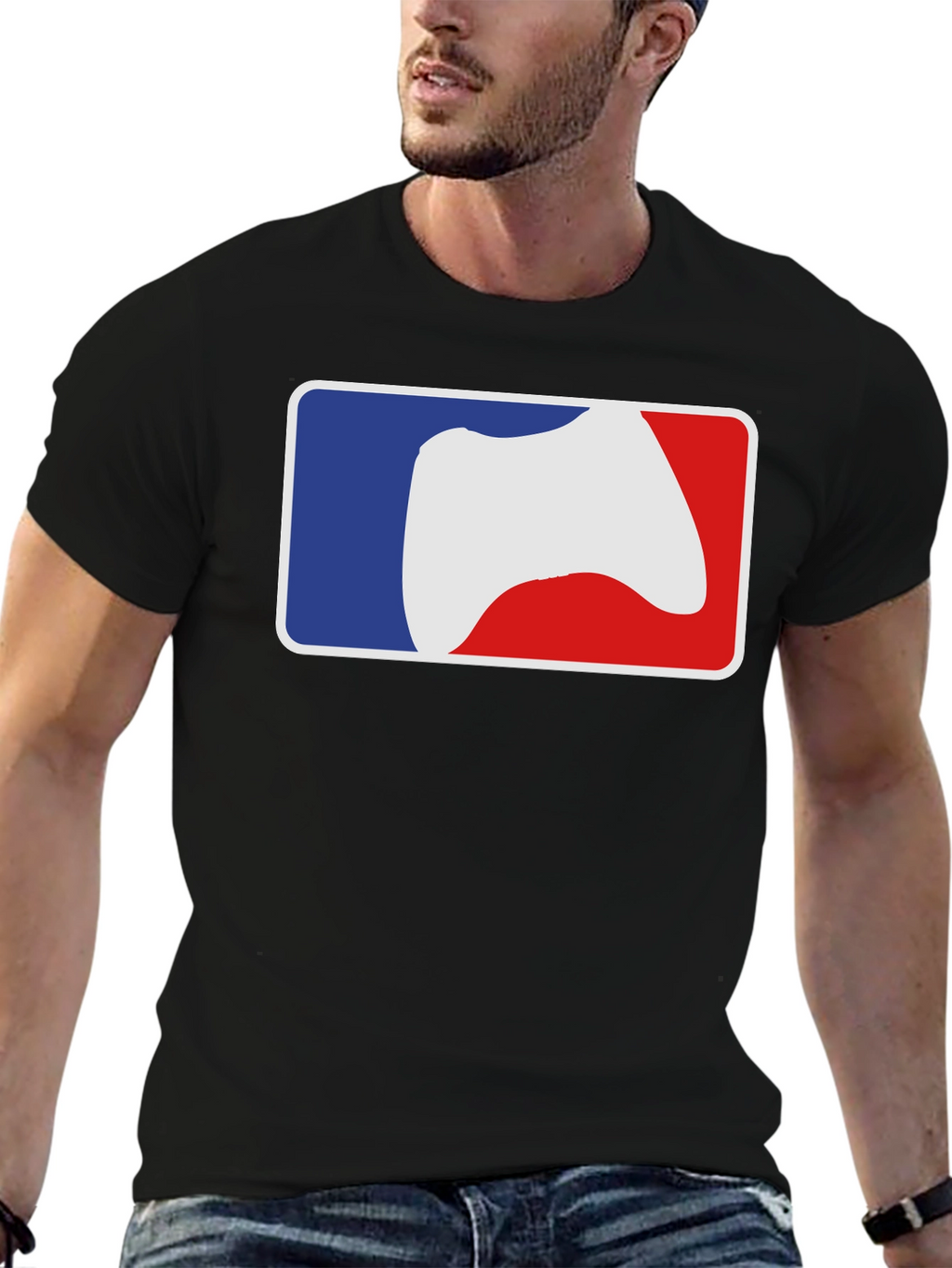 Gamer MLB Logo T-Shirt - Black Cotton Tee