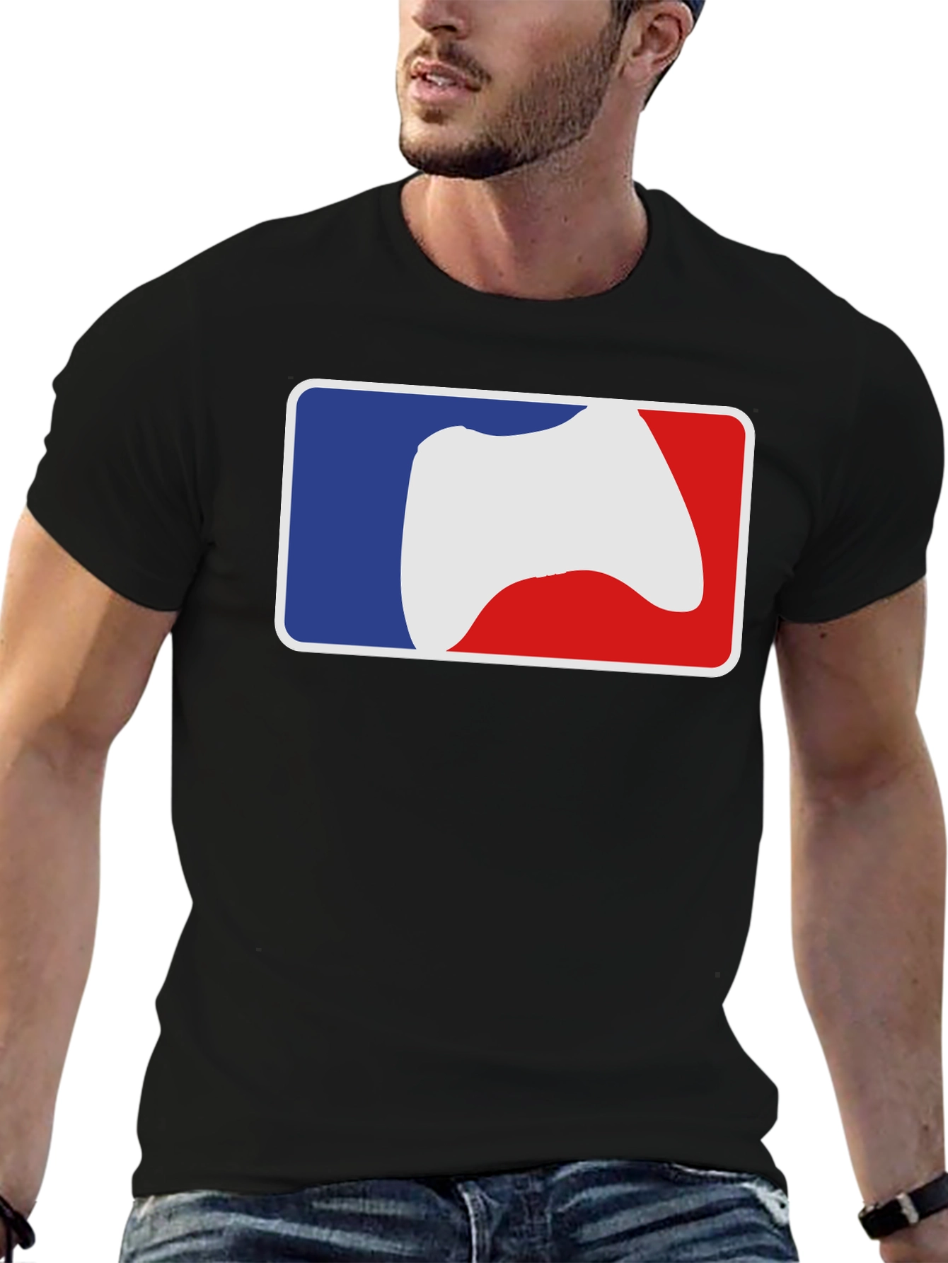 Gamer MLB Logo T-Shirt - Black Cotton Tee