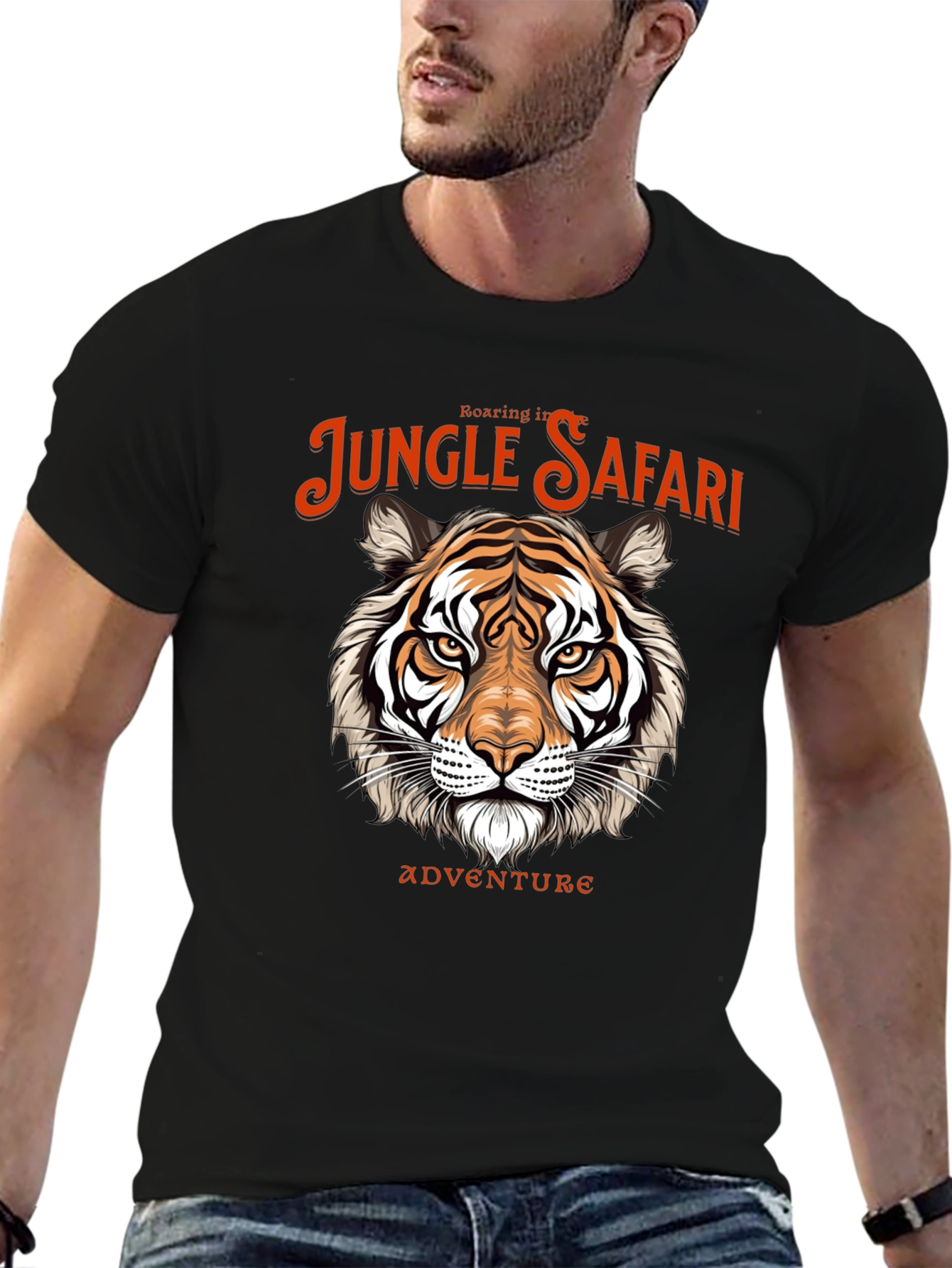 Jungle Safari Tiger Graphic Tee - Adventure Awaits
