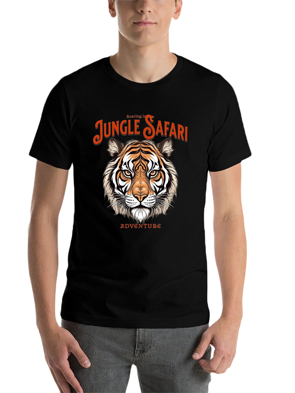 Jungle Safari Tiger Graphic Tee - Adventure Awaits