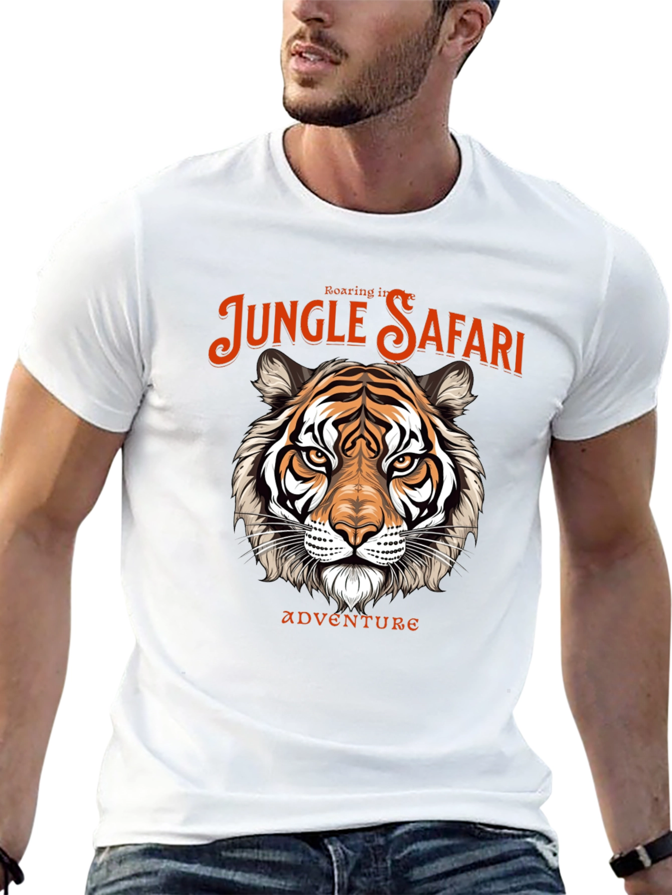 Jungle Safari Tiger Graphic Tee - Adventure Awaits