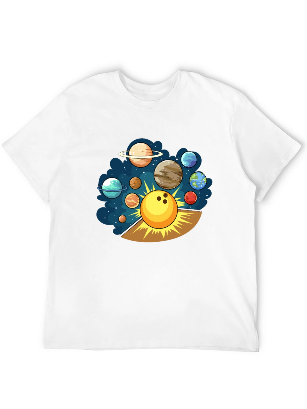 Bowling Planet T-Shirt Cosmic Strike Tee