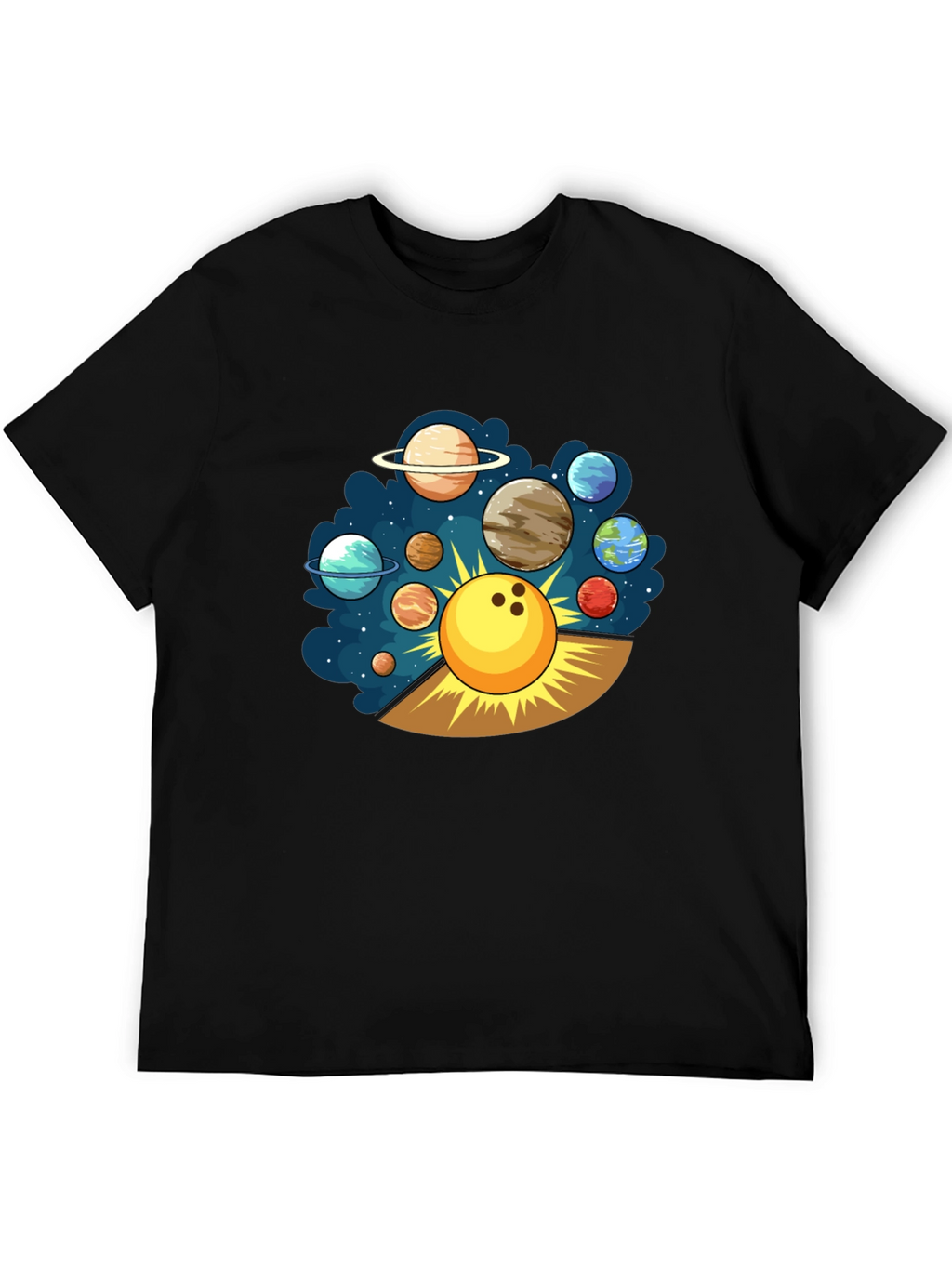Bowling Planet T-Shirt Cosmic Strike Tee