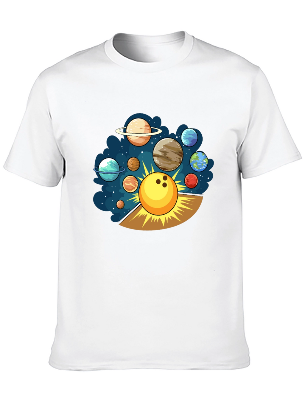 Bowling Planet T-Shirt Cosmic Strike Tee