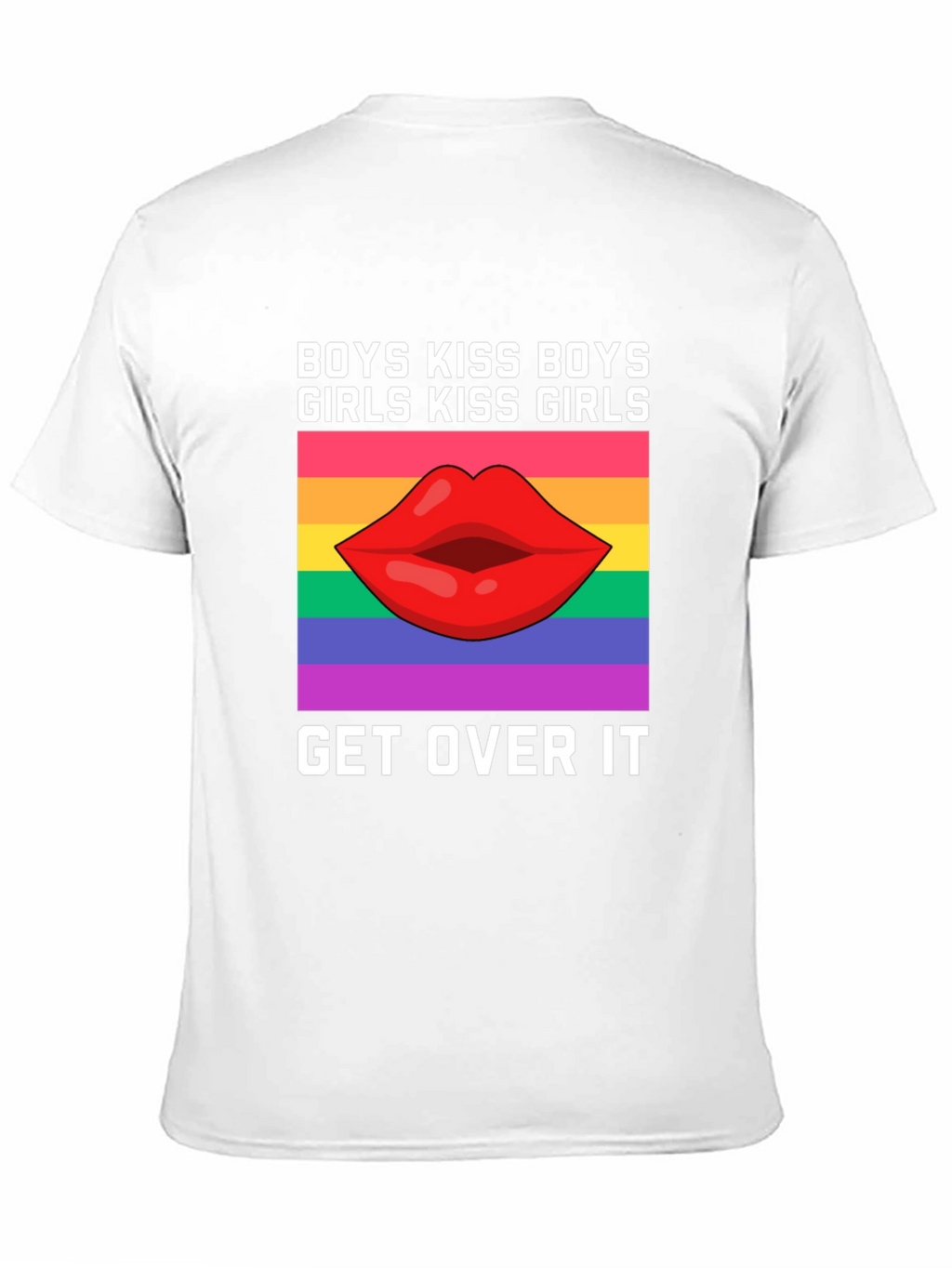 LGBTQ+ Pride T-Shirt: Boys Kiss Boys Girls Kiss Girls