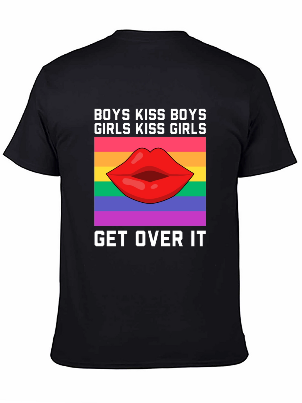 LGBTQ+ Pride T-Shirt: Boys Kiss Boys Girls Kiss Girls