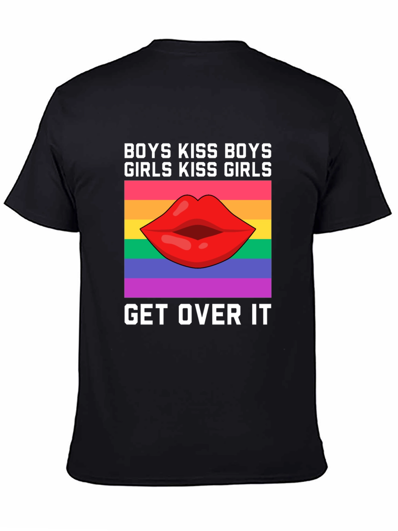 LGBTQ+ Pride T-Shirt: Boys Kiss Boys Girls Kiss Girls