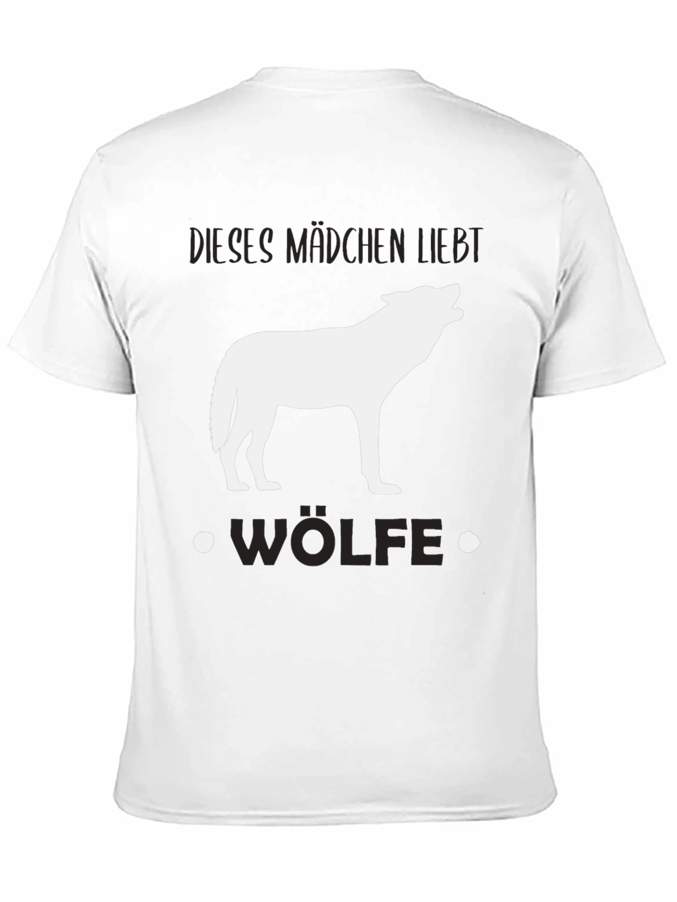 Wolf Lover Black T-Shirt - Dieses Mädchen Liebt Wölfe