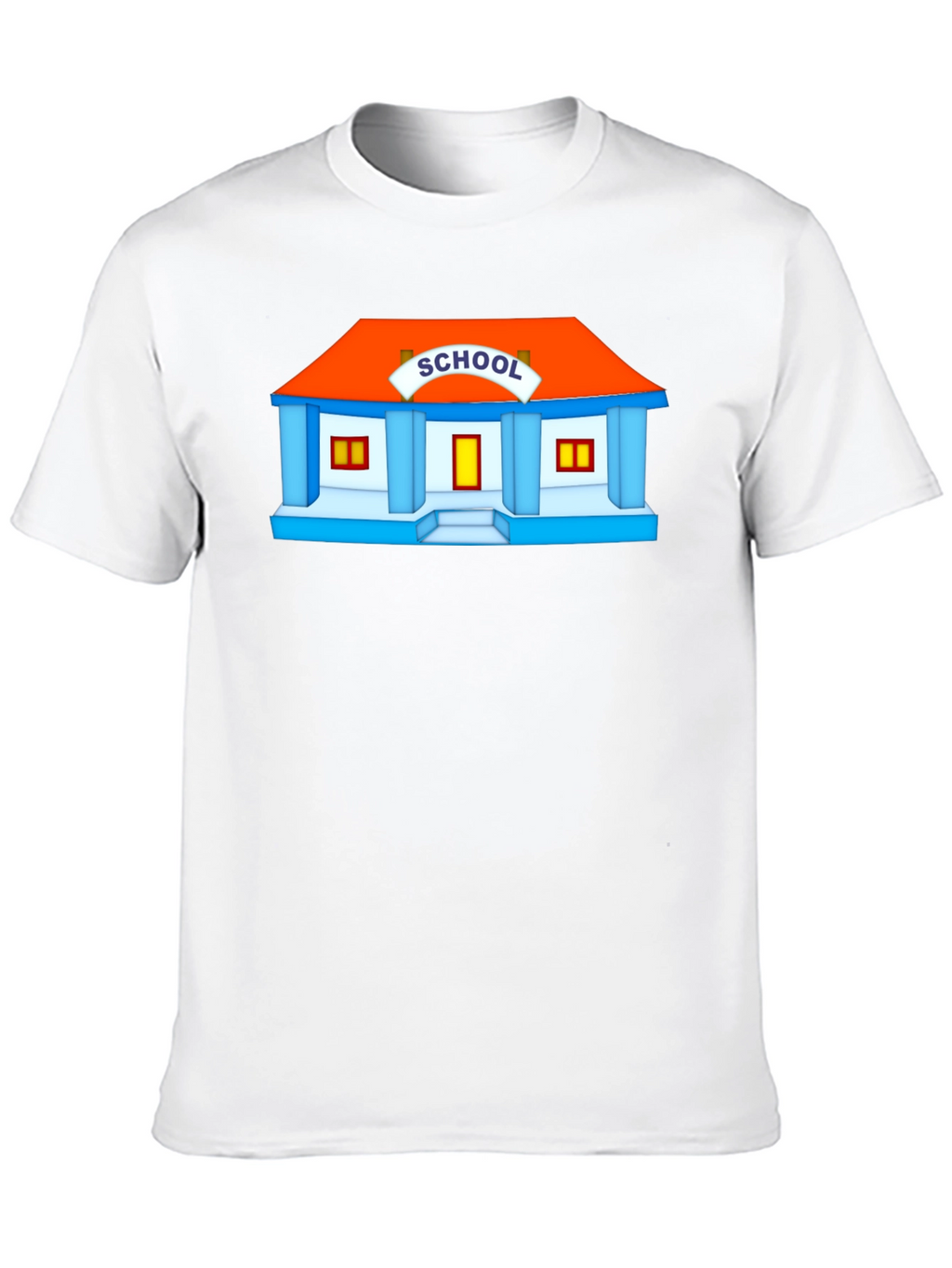 Cartoon School Graphic Black T-Shirt