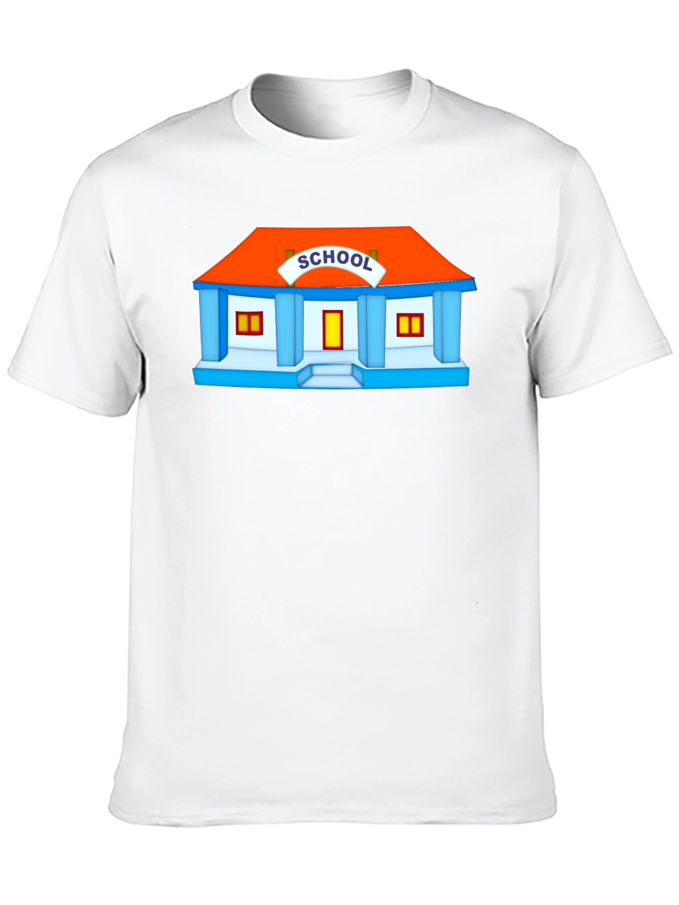 Cartoon School Graphic Black T-Shirt