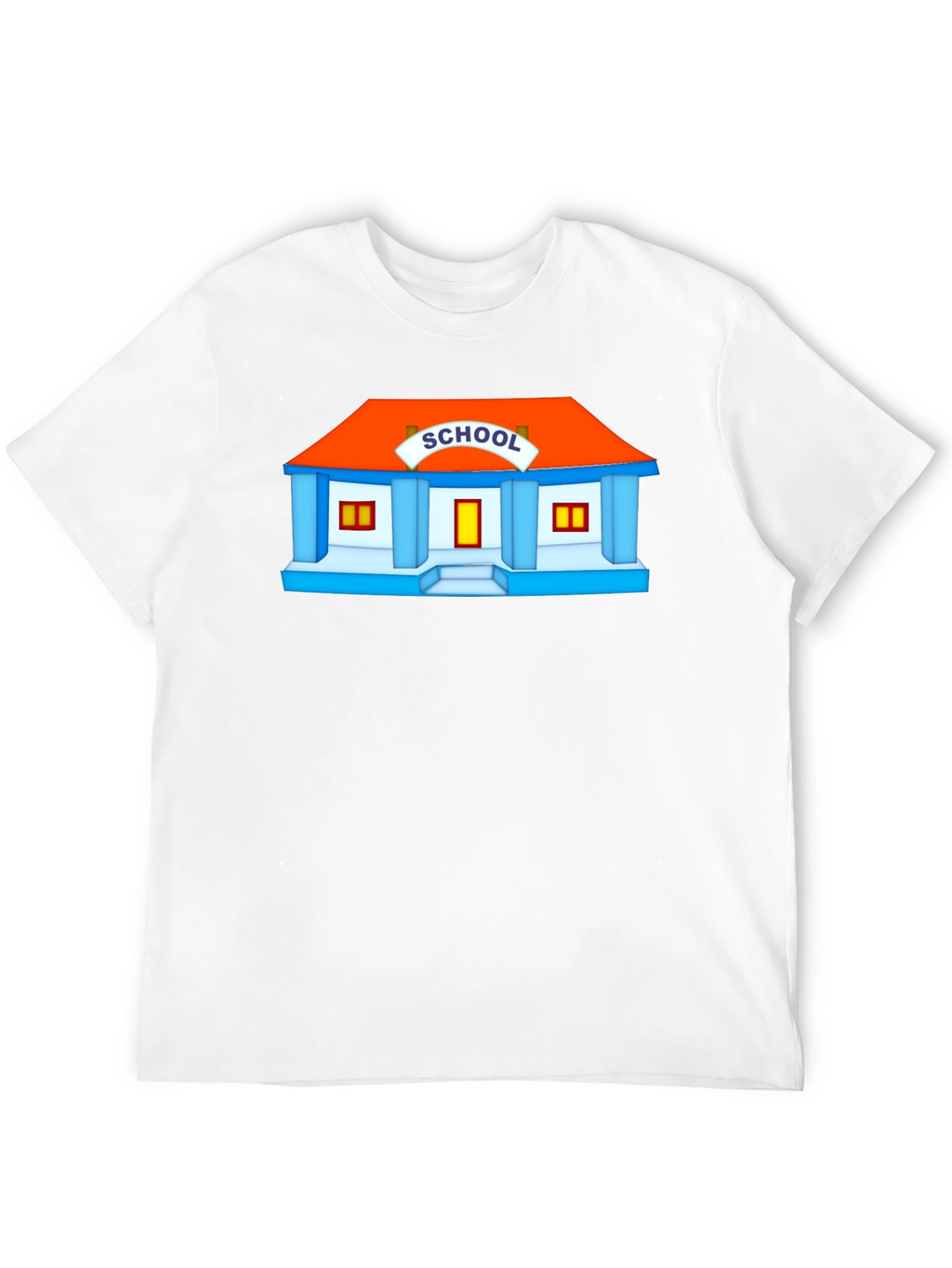 Cartoon School Graphic Black T-Shirt