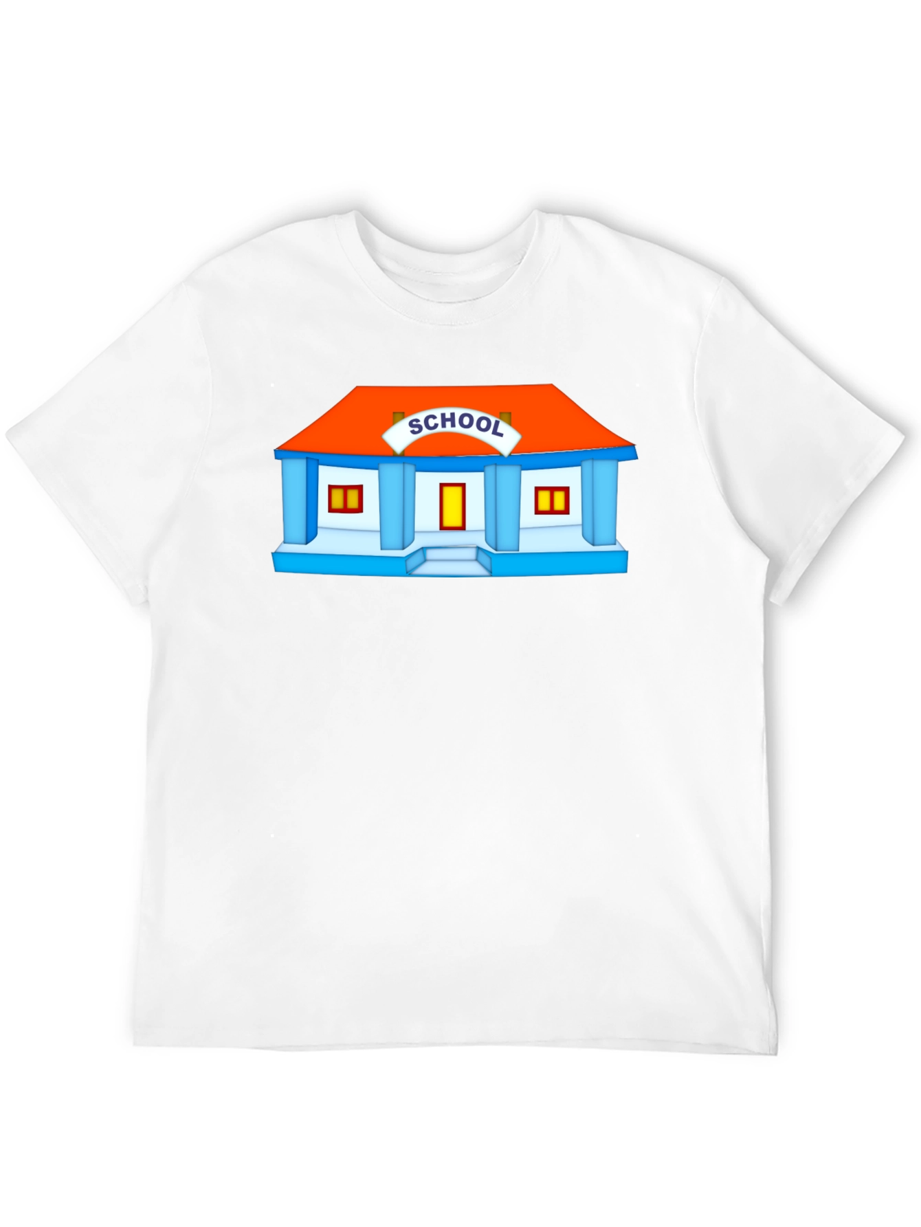 Cartoon School Graphic Black T-Shirt