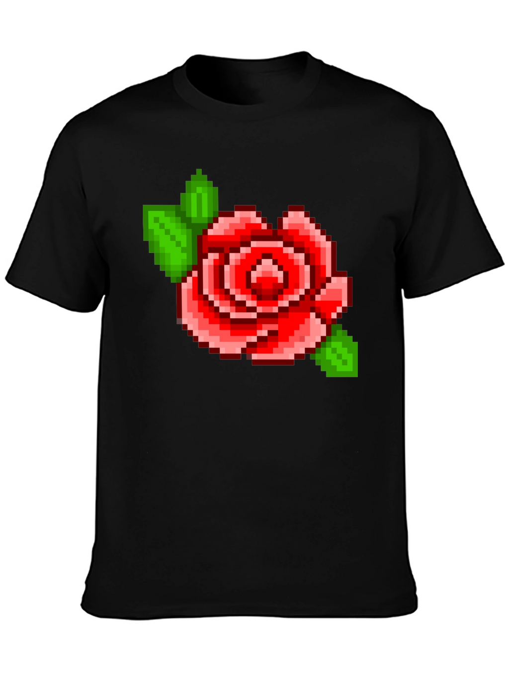Pixel Rose T-Shirt - Retro Gaming Style