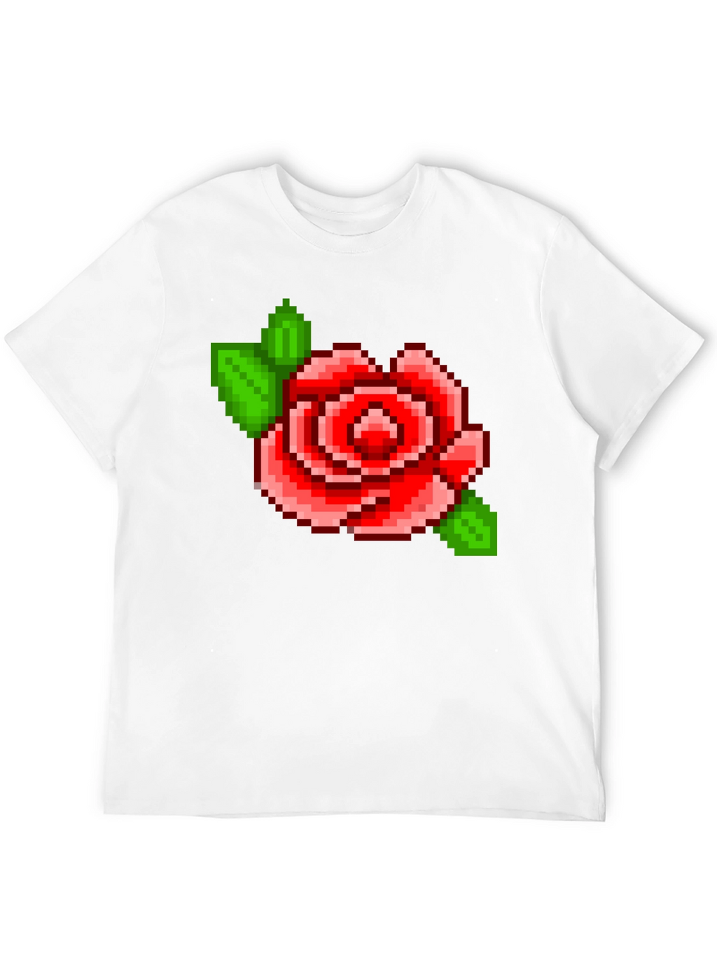 Pixel Rose T-Shirt - Retro Gaming Style