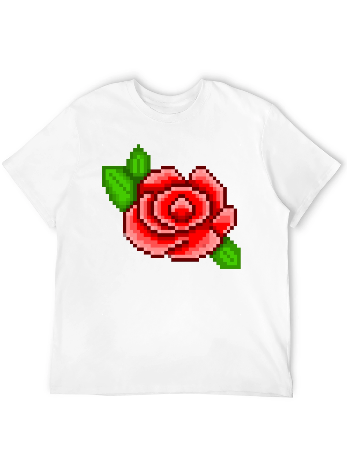 Pixel Rose T-Shirt - Retro Gaming Style