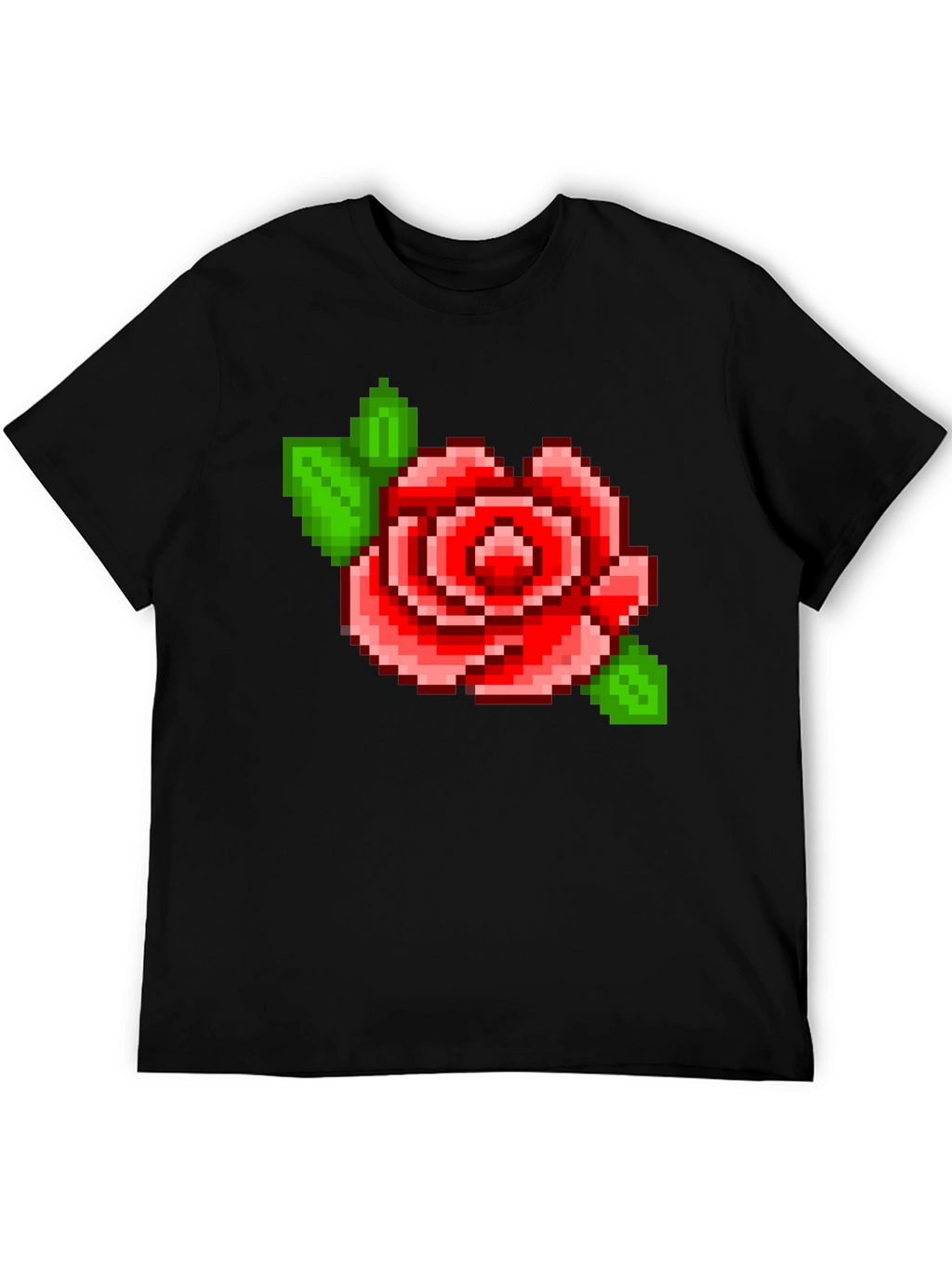 Pixel Rose T-Shirt - Retro Gaming Style