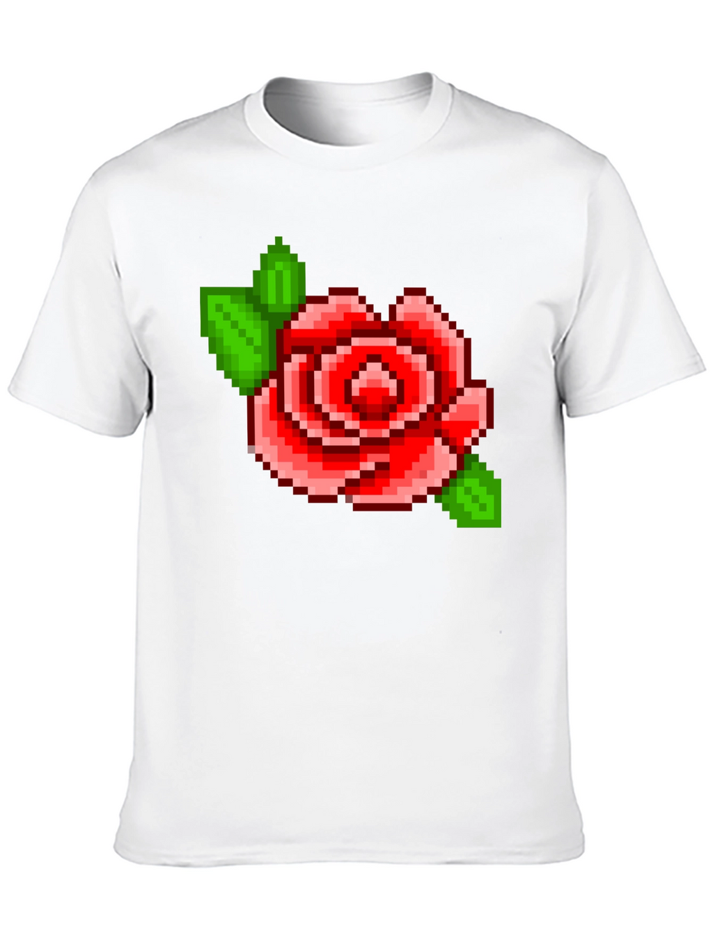 Pixel Rose T-Shirt - Retro Gaming Style