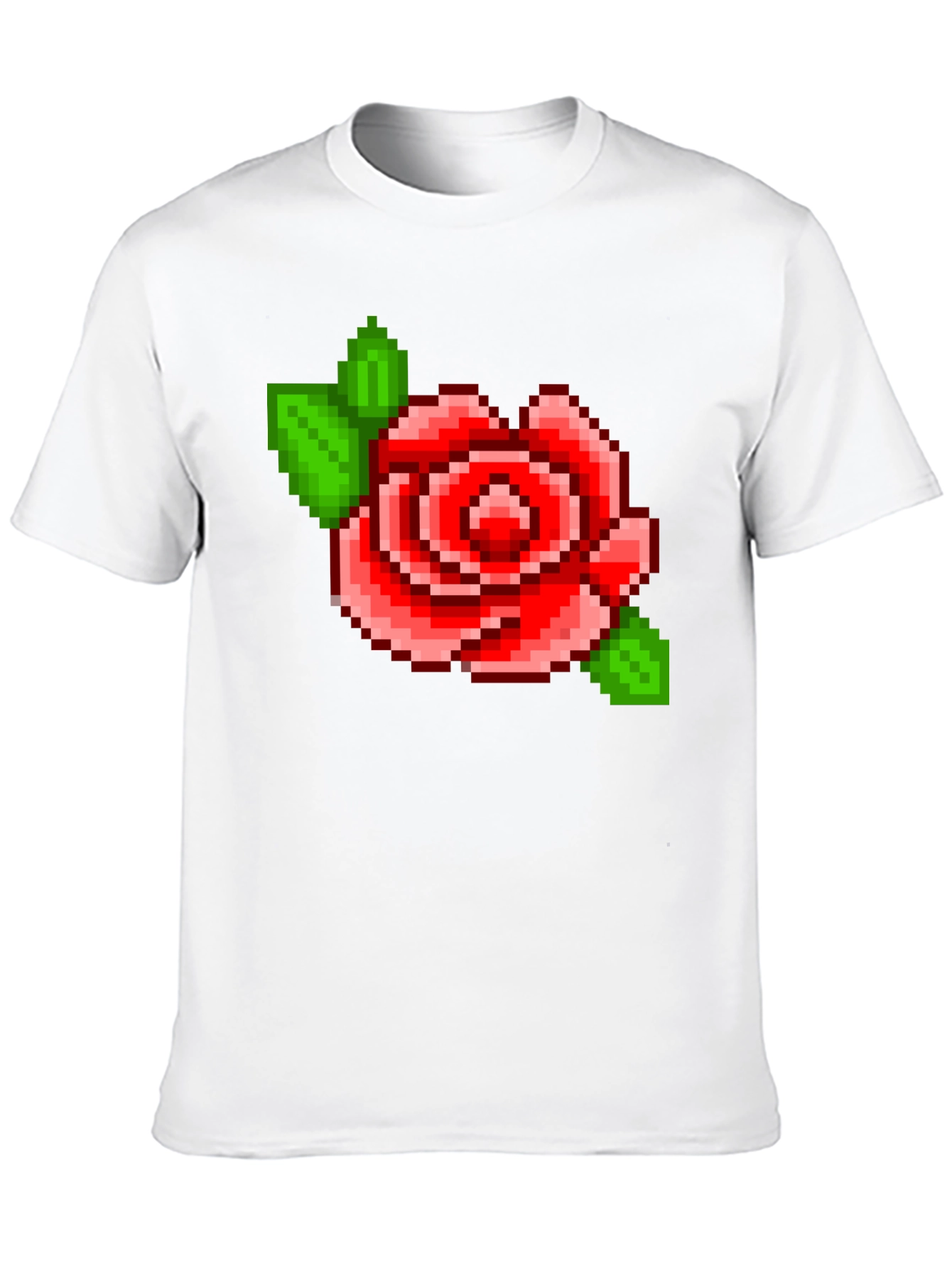 Pixel Rose T-Shirt - Retro Gaming Style