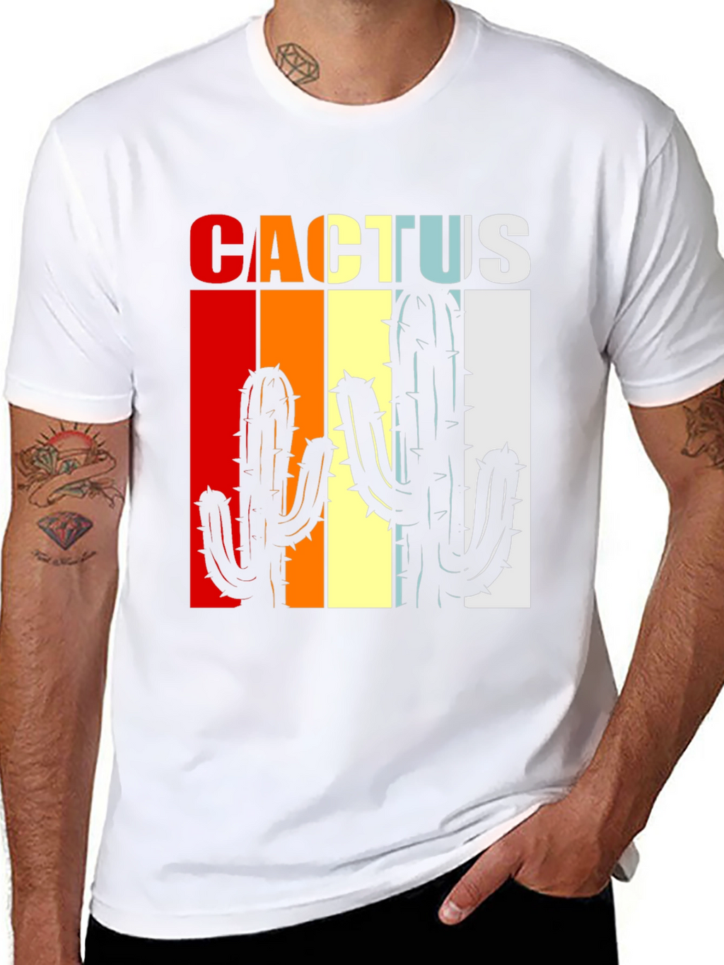 Retro Cactus Graphic Tee - Desert Vibes