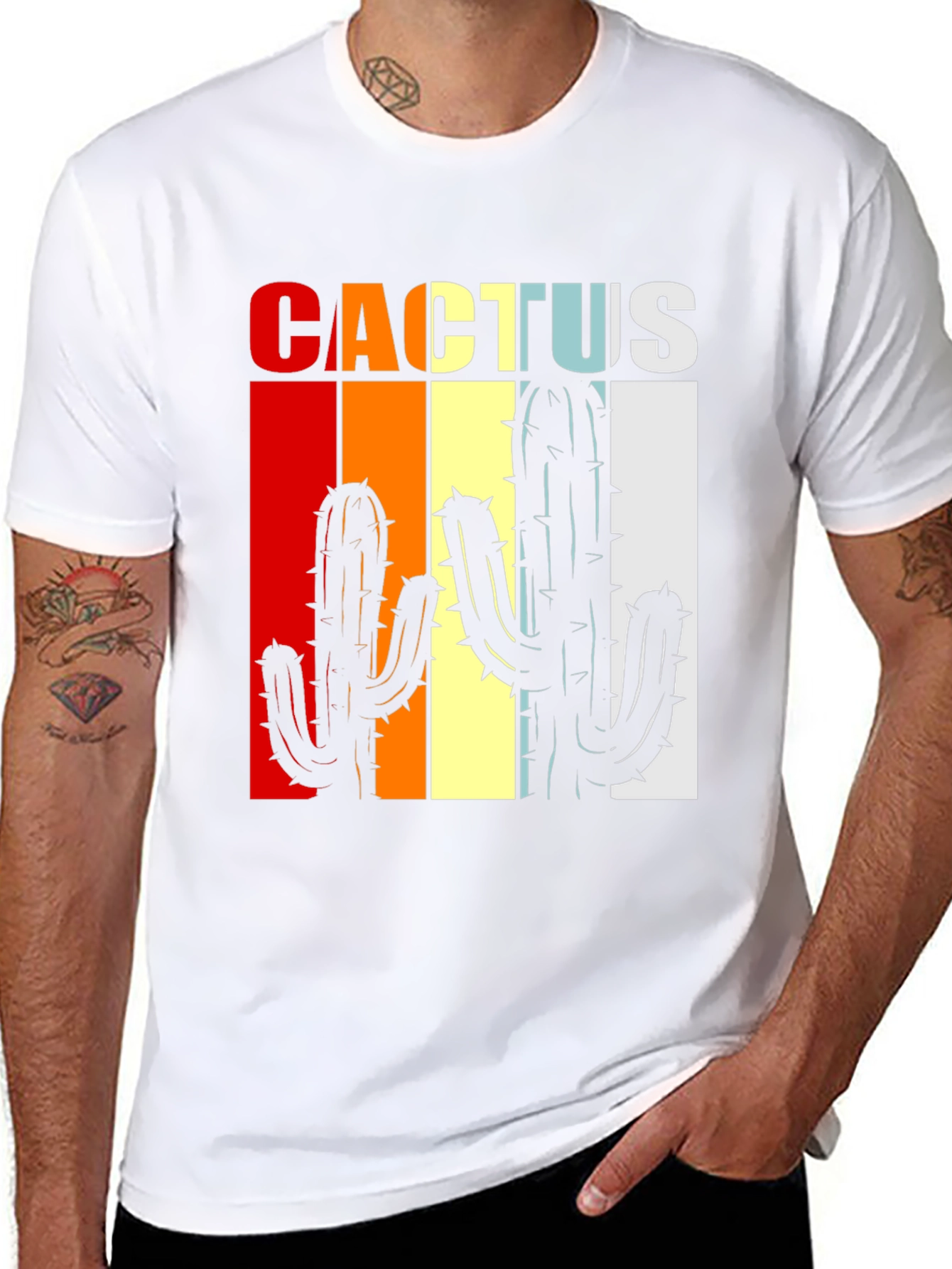 Retro Cactus Graphic Tee - Desert Vibes